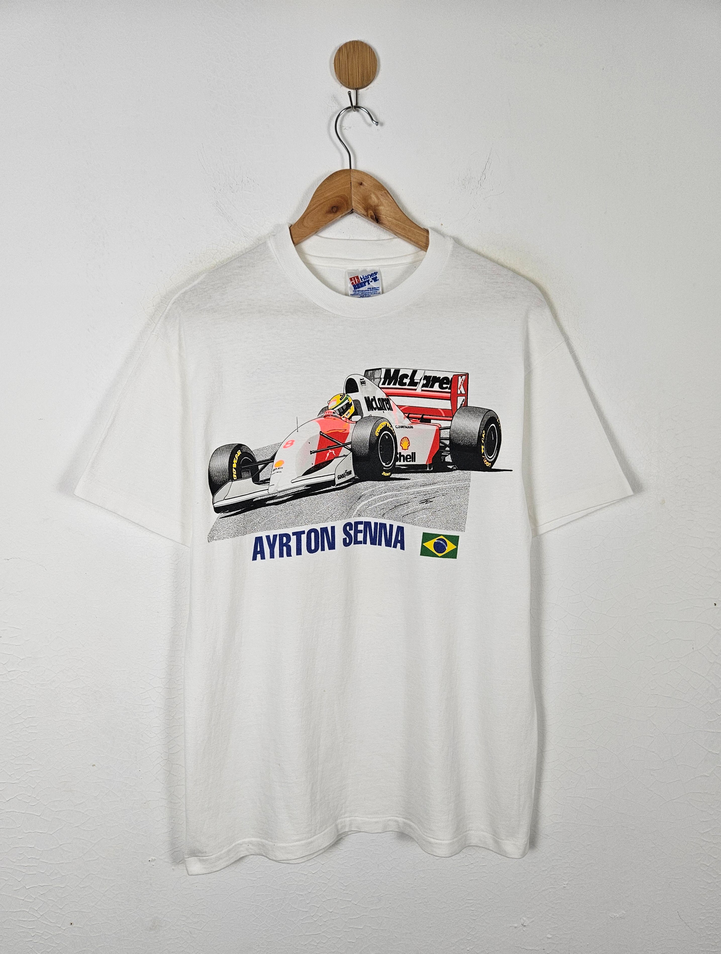 Vintage Vintage Ayrton Senna Formula One 90s F1 Champion shirt Size US M / EU 48-50 / 2 - 1 Thumbnail