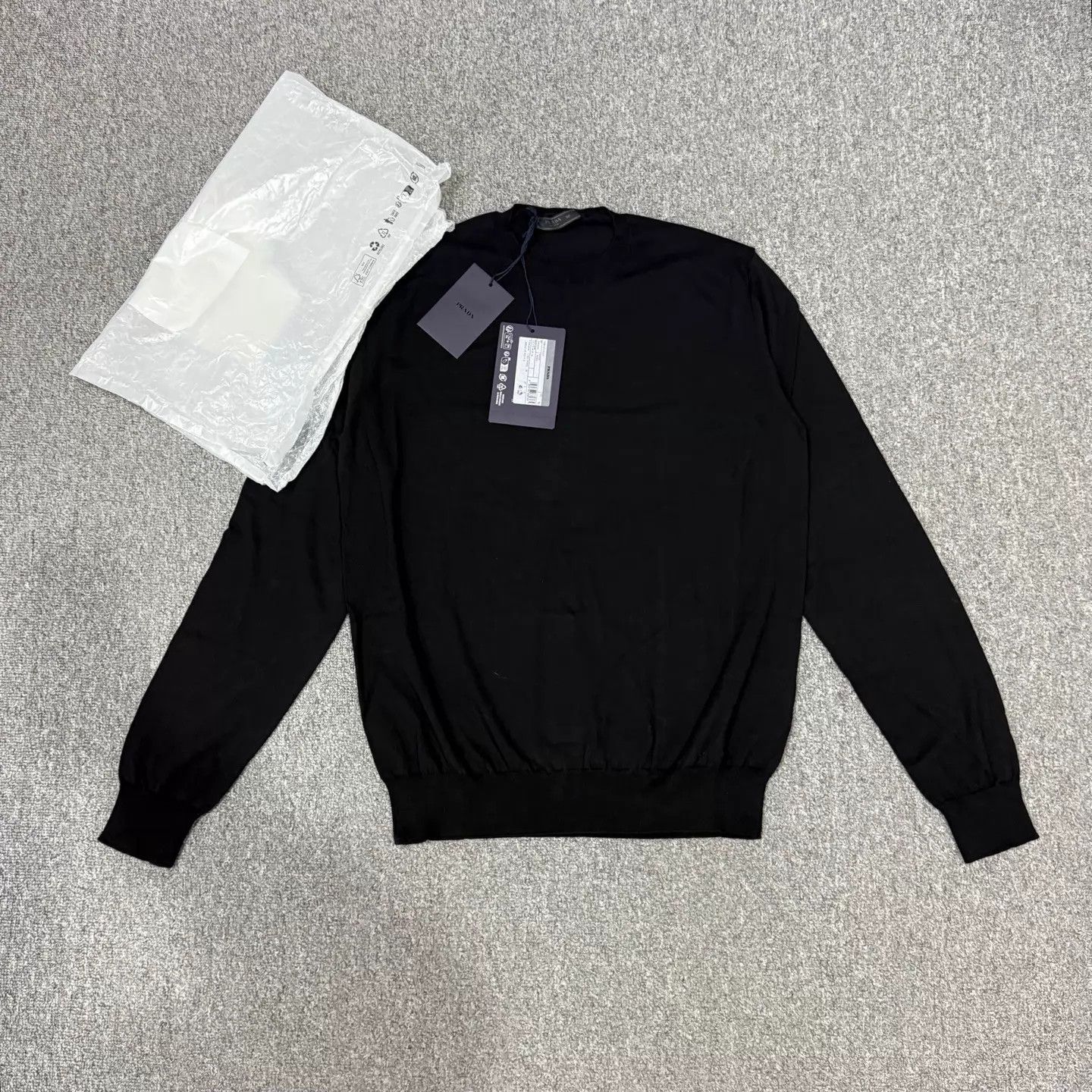 Prada Prada 24 New Black Cashmere Knit Sweater 50 Size US M / EU 48-50 / 2 - 1 Thumbnail