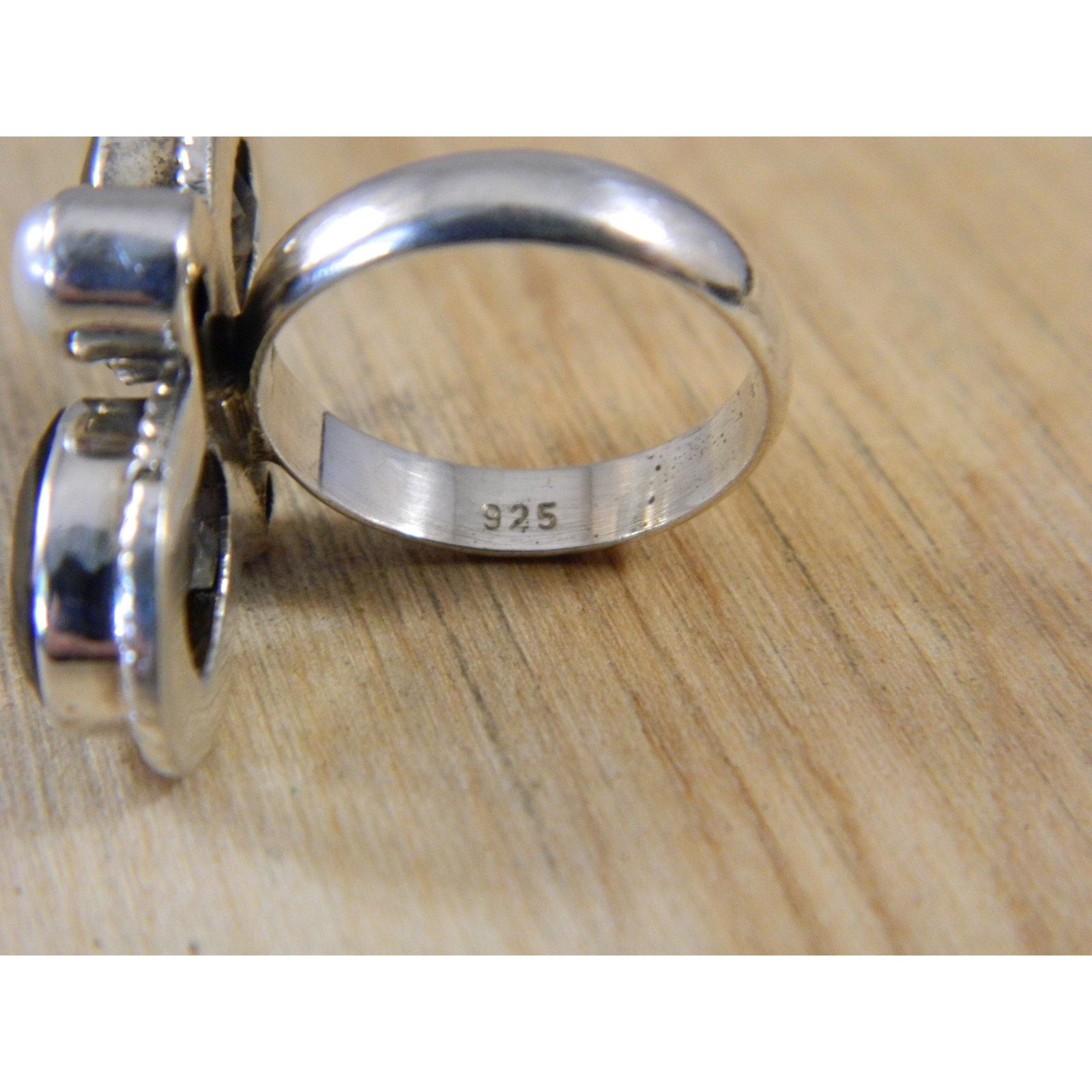 honeyee.com Vintage Topaz Sterling Silver Pearl Multi Stone Ring Sz 6.25 Size ONE SIZE - 9 Thumbnail