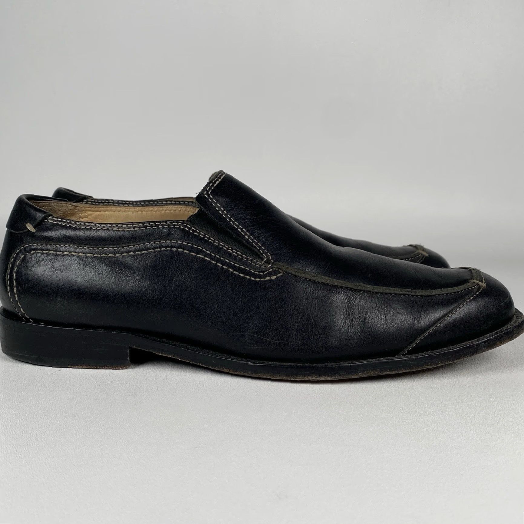 Vintage VINTAGE Mens Gordon Rush Collection Black Leather Loafers Size 10.5 Size US 11 / EU 44 - 2 Thumbnail