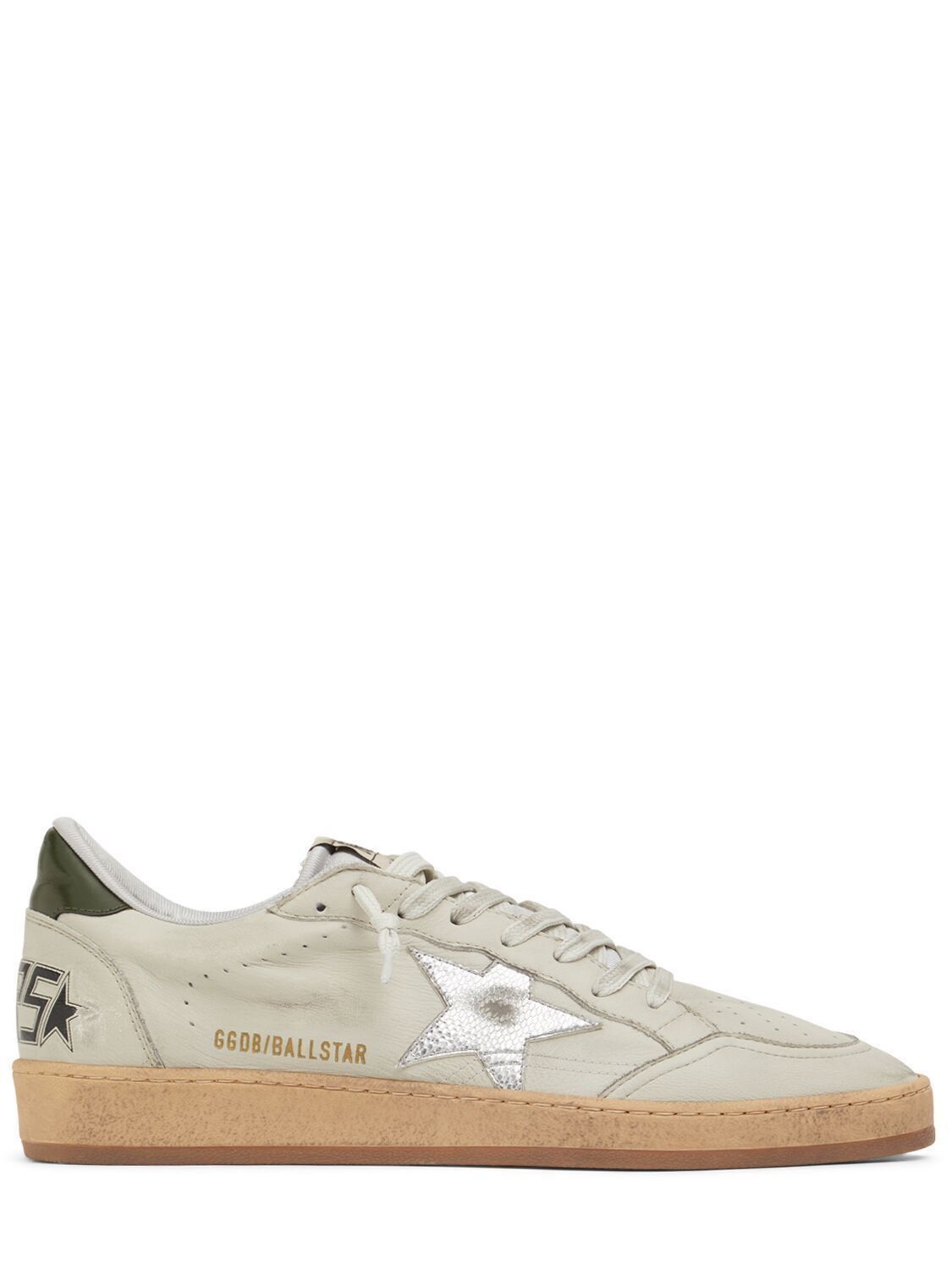 Golden Goose Ball Star Men's White/Silver Sneakers New