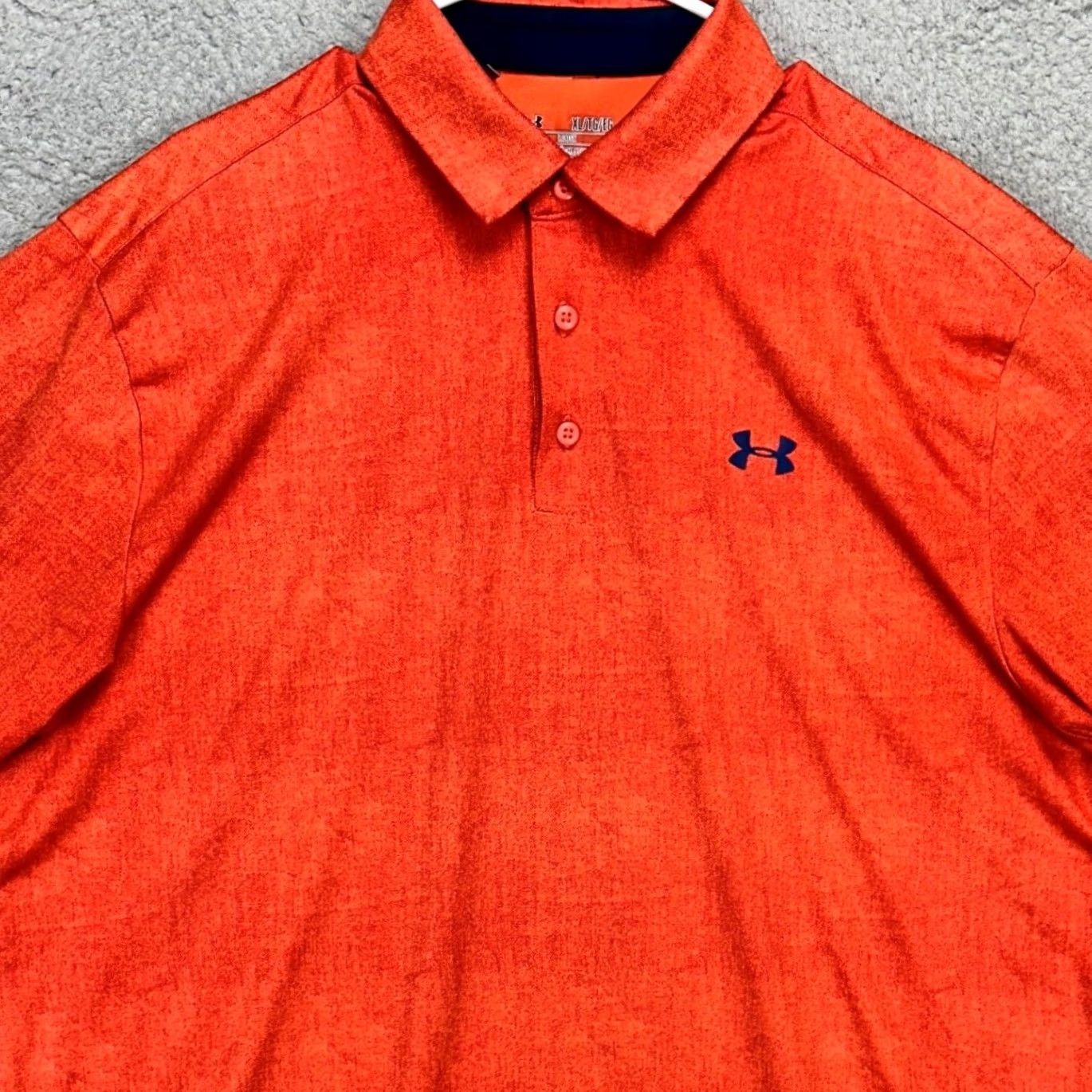 Under Armour Under Armour Heat Gear Mens Polo Shirt XL Orange Rugby Golf Short Sleeve Size US XL / EU 56 / 4 - 2 Thumbnail