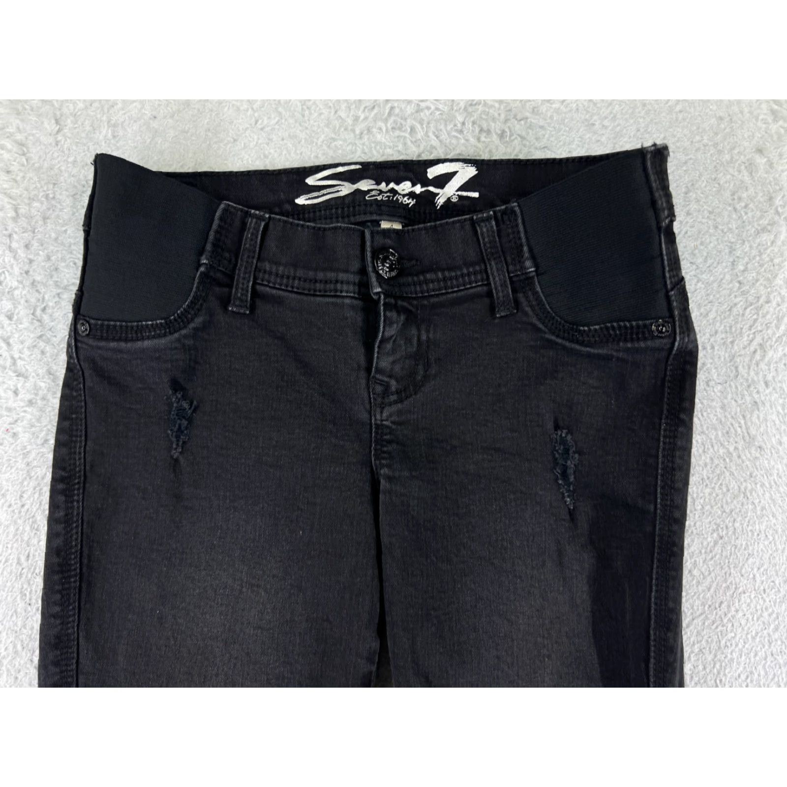 Vintage VINTAGE Seven7 Women's Jeans Skinny Tapered Black Denim 2000s Fall/Winter Womens Size 27" / US 4 / IT 40 - 7 Thumbnail