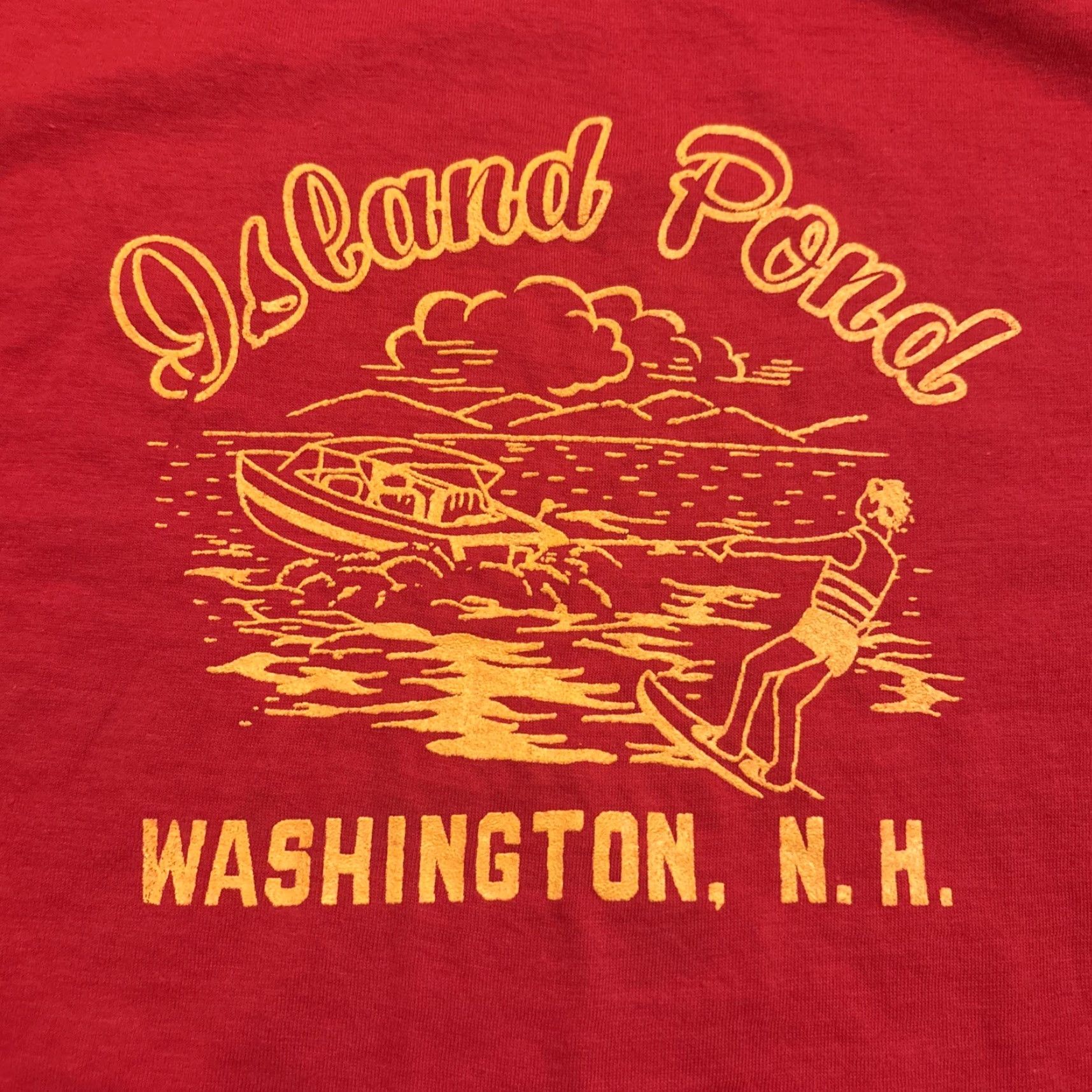 Vintage VINTAGE Screen Stars T-Shirt Washington NH Island Pond Red XL Men Size XL Back Marks Easy Wash Size US XL / EU 56 / 4 - 2 Thumbnail