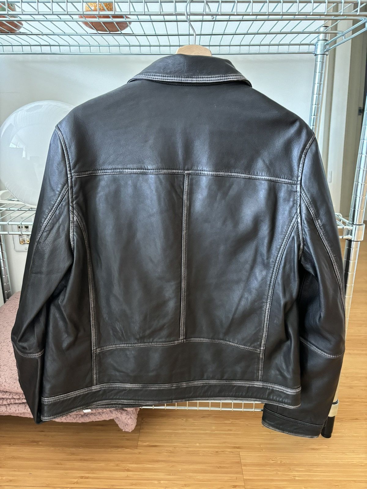 Zadig & Voltaire Zadig & Voltaire Black Vintage Leather Jacket Size XS / US 0-2 / IT 36-38 - 2 Thumbnail