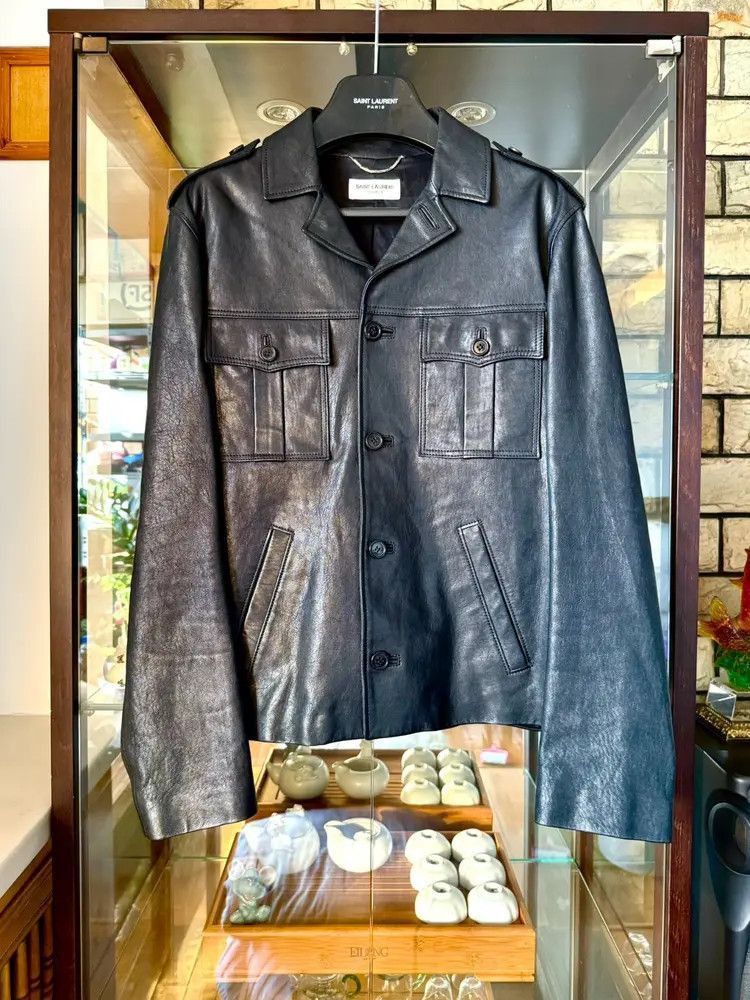 ジャケット・アウター Saint Laurent 15ss suede leather jacket Saint Laurent Paris Sz 48 Saint Laurent Paris by Hedi 15SS Leather