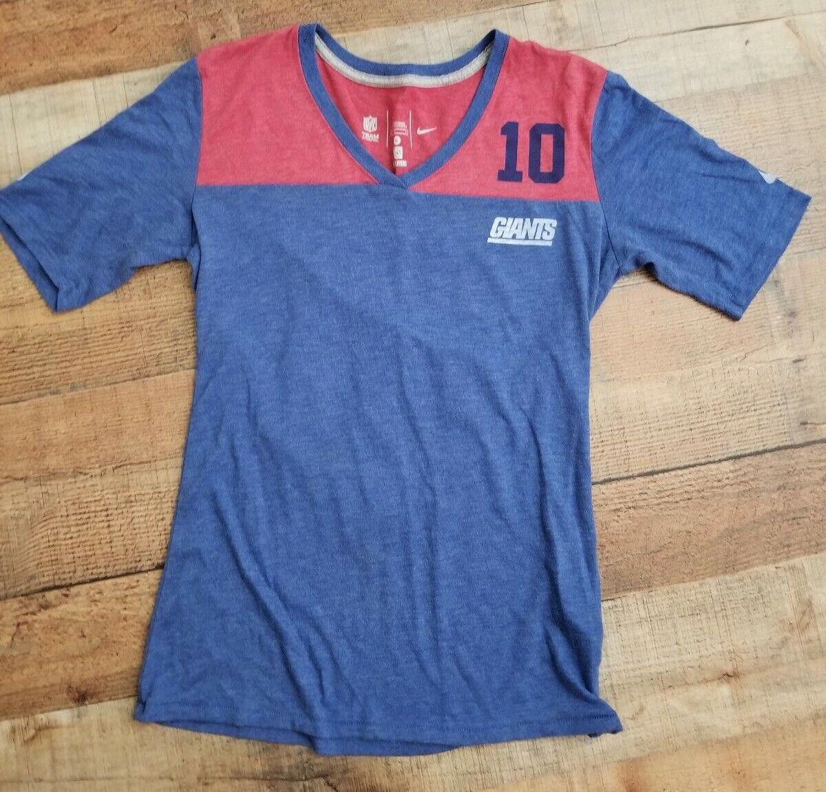 Nike Nike New York Giants Shirt Womens Small Manning V Neck Fit Size ONE SIZE - 3 Thumbnail