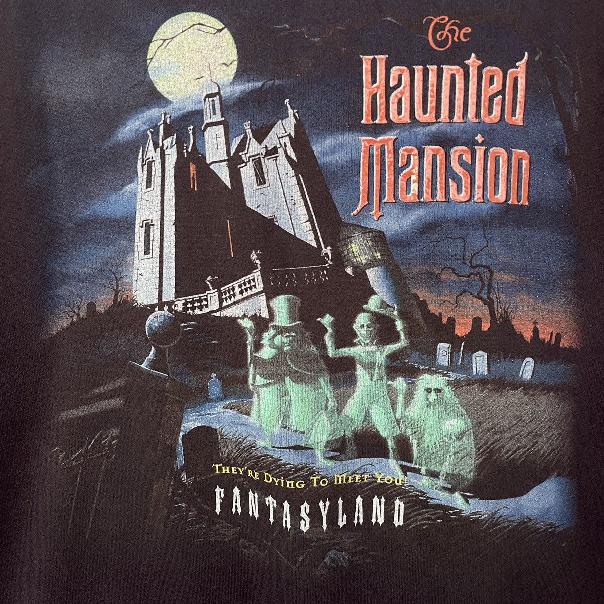 Disney Vintage 00s Disney The Haunted Mansion Fantasyland Promo Tee Size US L / EU 52-54 / 3 - 2 Thumbnail