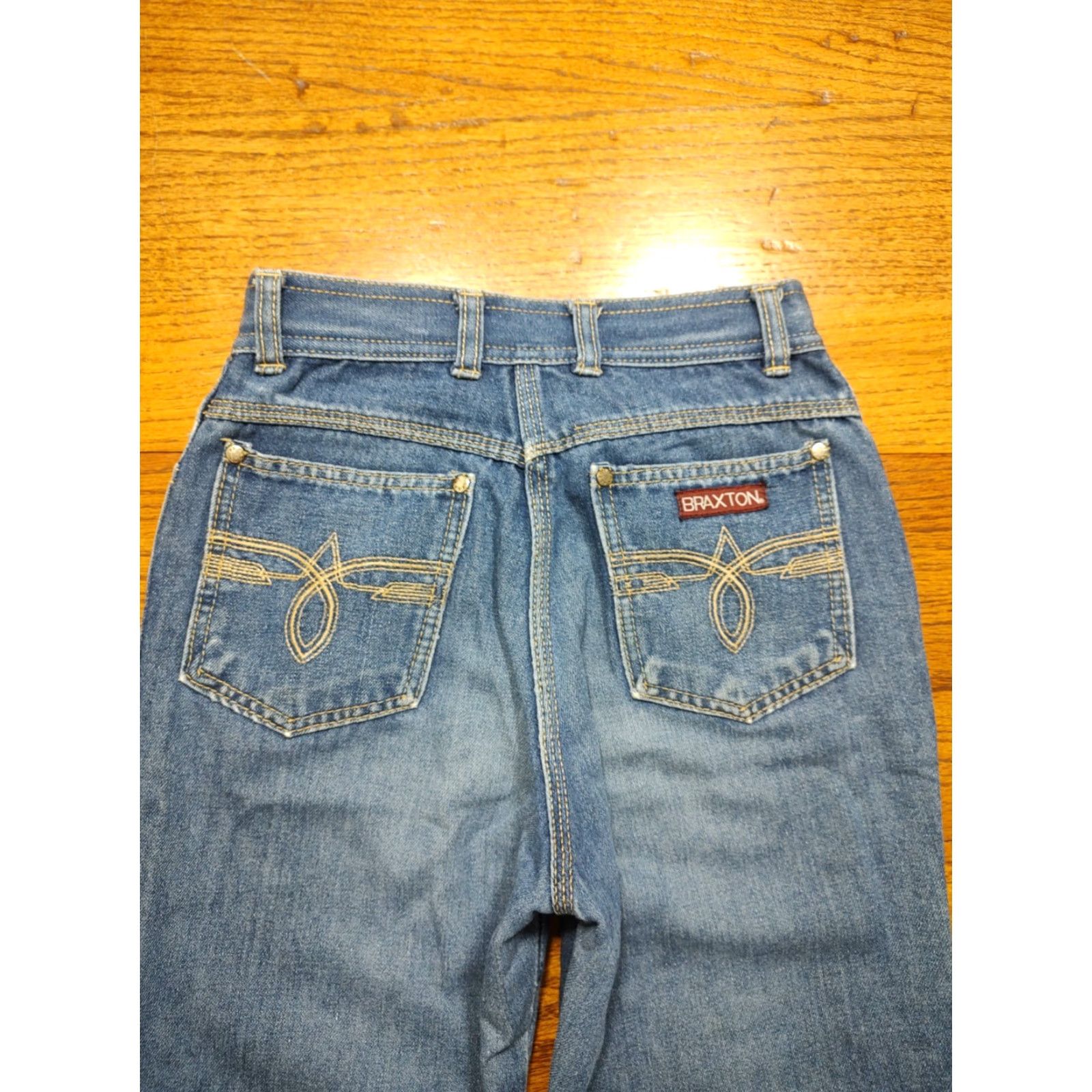 Denime VINTAGE Braxton Jeans Women 22 x 34 Denim Stretch 5-Pocket Blue Tapered Straight Rise High Zipper Closure Mens? Women? Size 40" / US 18 - 3 Thumbnail