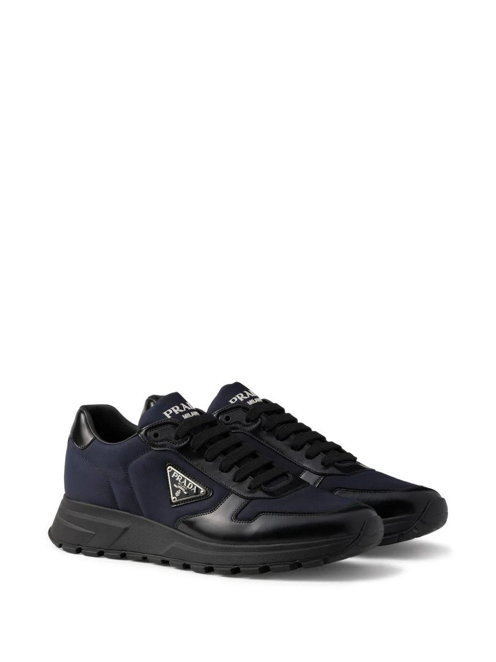 Prada o1B3y1r0526 Prax 01 Lace-Up Sneakers in Navy/Black Size US 10 / EU 43 - 2 Thumbnail