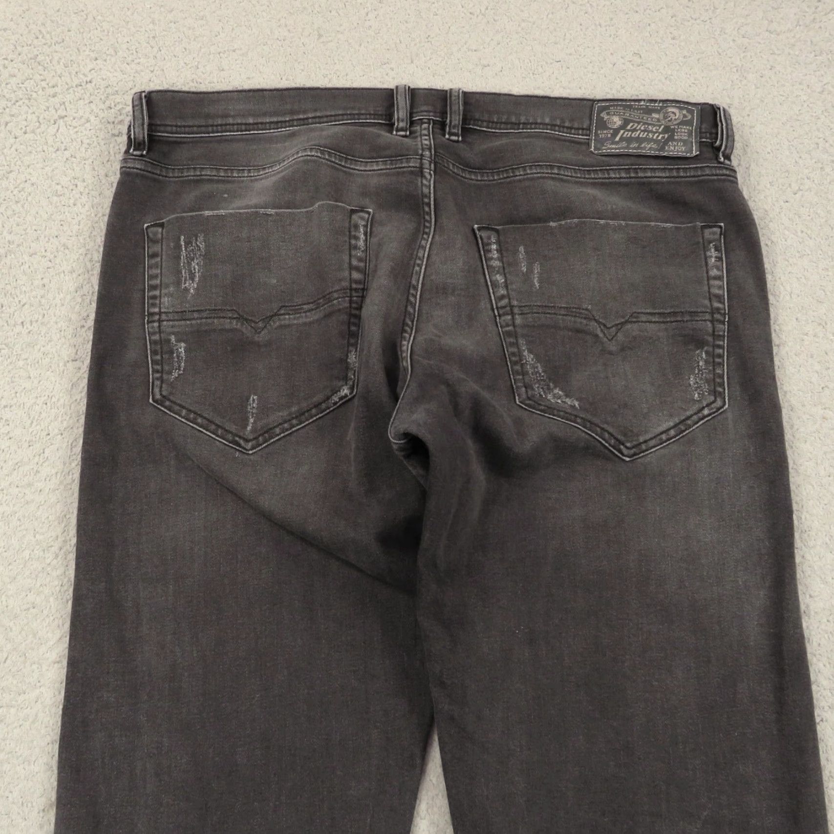 Diesel Diesel Jeans Mens Slim 36x32 Tepphar Stretch Carrot Blue Wash 5-Pocket Denim Distressed Size US 36 / EU 52 - 7 Thumbnail