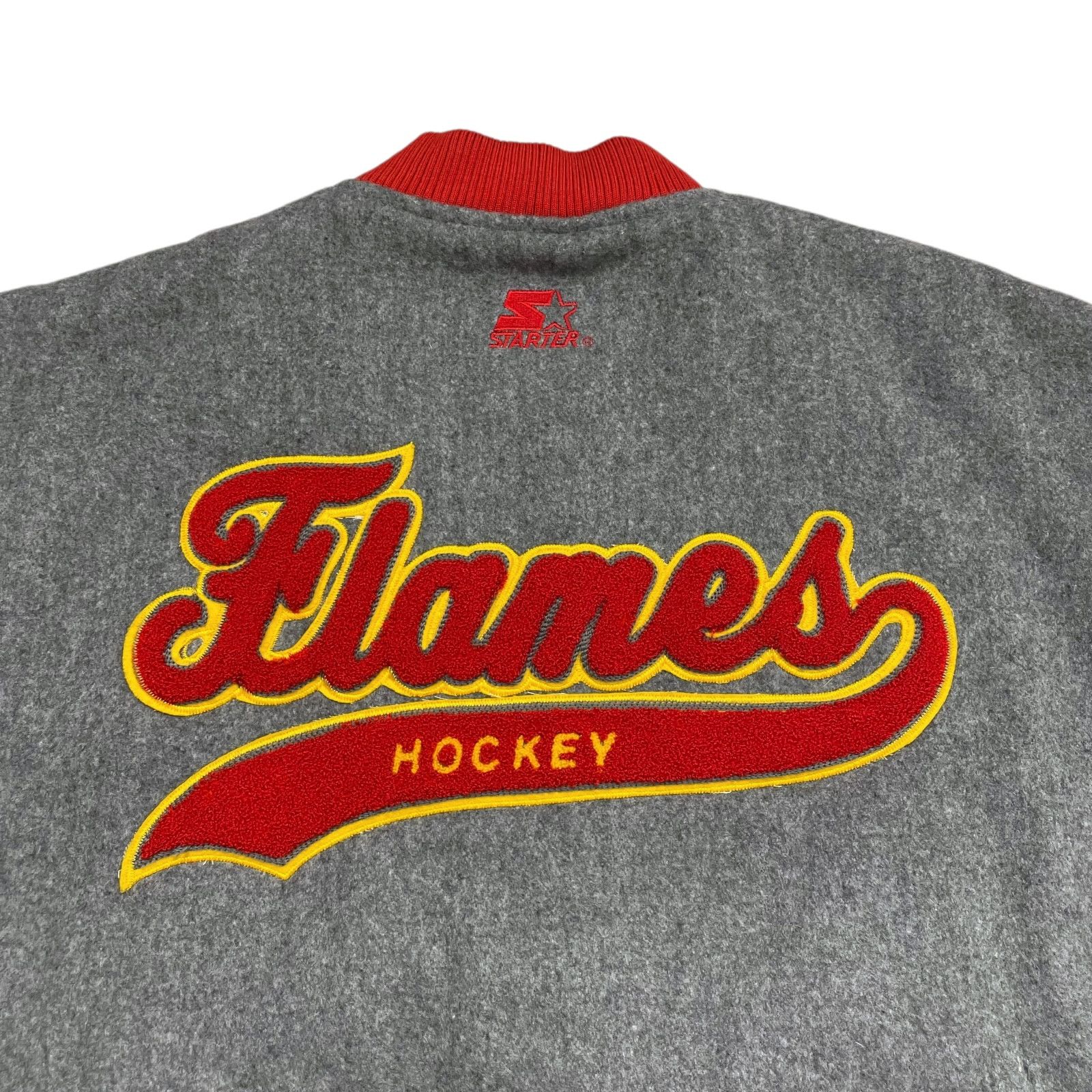 NHL RARE VTG 90s CALGARY FLAMES STARTER WOOL VARSITY JACKET XL Size US XL / EU 56 / 4 - 3 Thumbnail