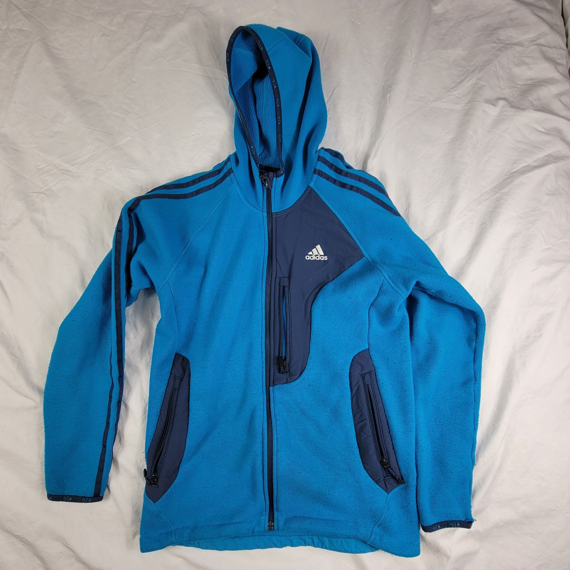 Adidas Adidas Adults Medium Blue Track Sweater Casual Outdoors Athl Size US M / EU 48-50 / 2 - 1 Thumbnail