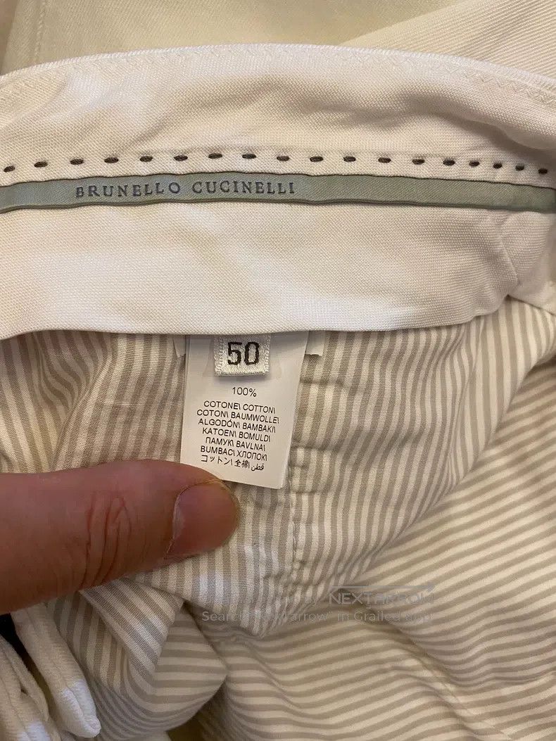 Brunello Cucinelli Brunello Cucinelli Casual Pants, 100% Sea Island Cotton Size 50L - 5 Thumbnail