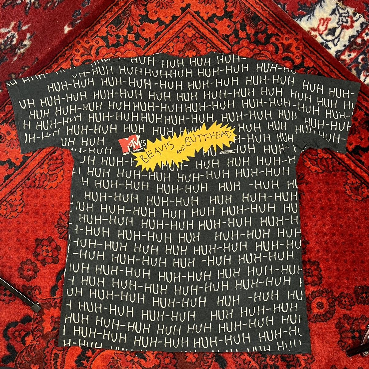 Fruit Of The Loom Vintage Merch Y2K 1993 MTV Beavis And Butthead Print T Shirt Size US XL / EU 56 / 4 - 4 Thumbnail