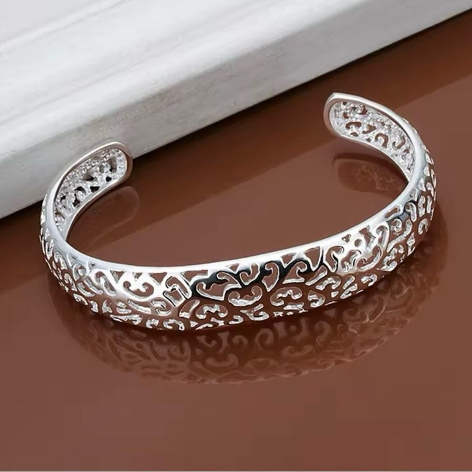 Other Sterling Silver open bangle bracelet for women Size ONE SIZE - 1 Thumbnail