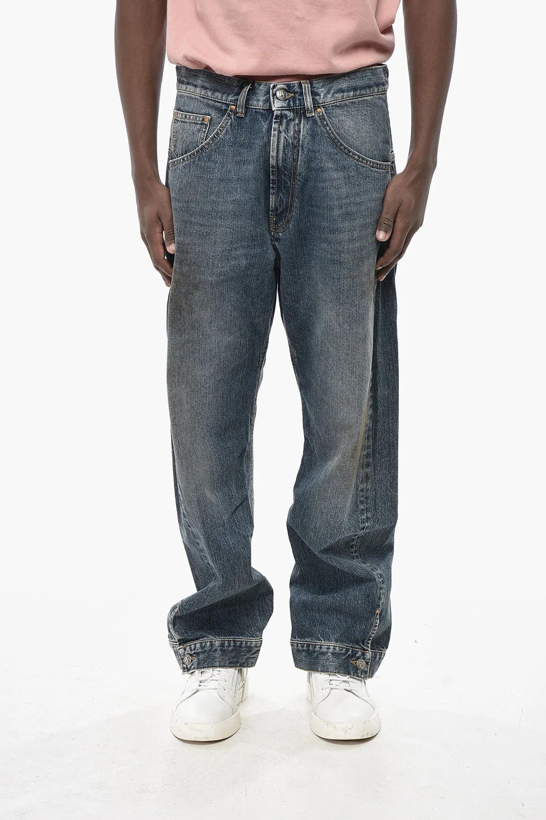 Palm Angels og1mm0326 Mom Fit Jeans in Blue Size US 36 / EU 52 - 1 Thumbnail