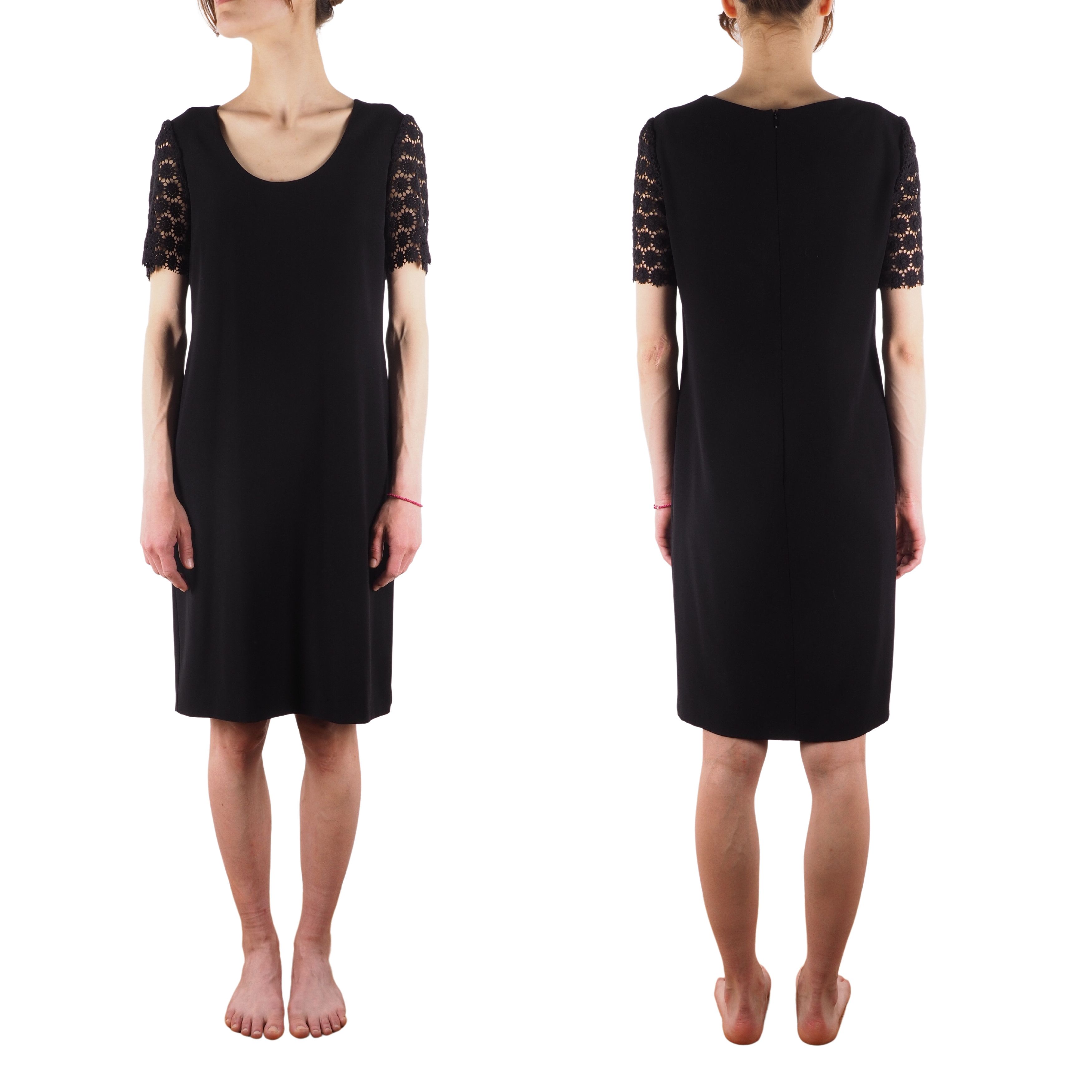 Moschino × Vintage Moschino Cheap and Chic Black Lace Sleeve Knee Length Dress Size M / US 6-8 / IT 42-44 - 1 Thumbnail