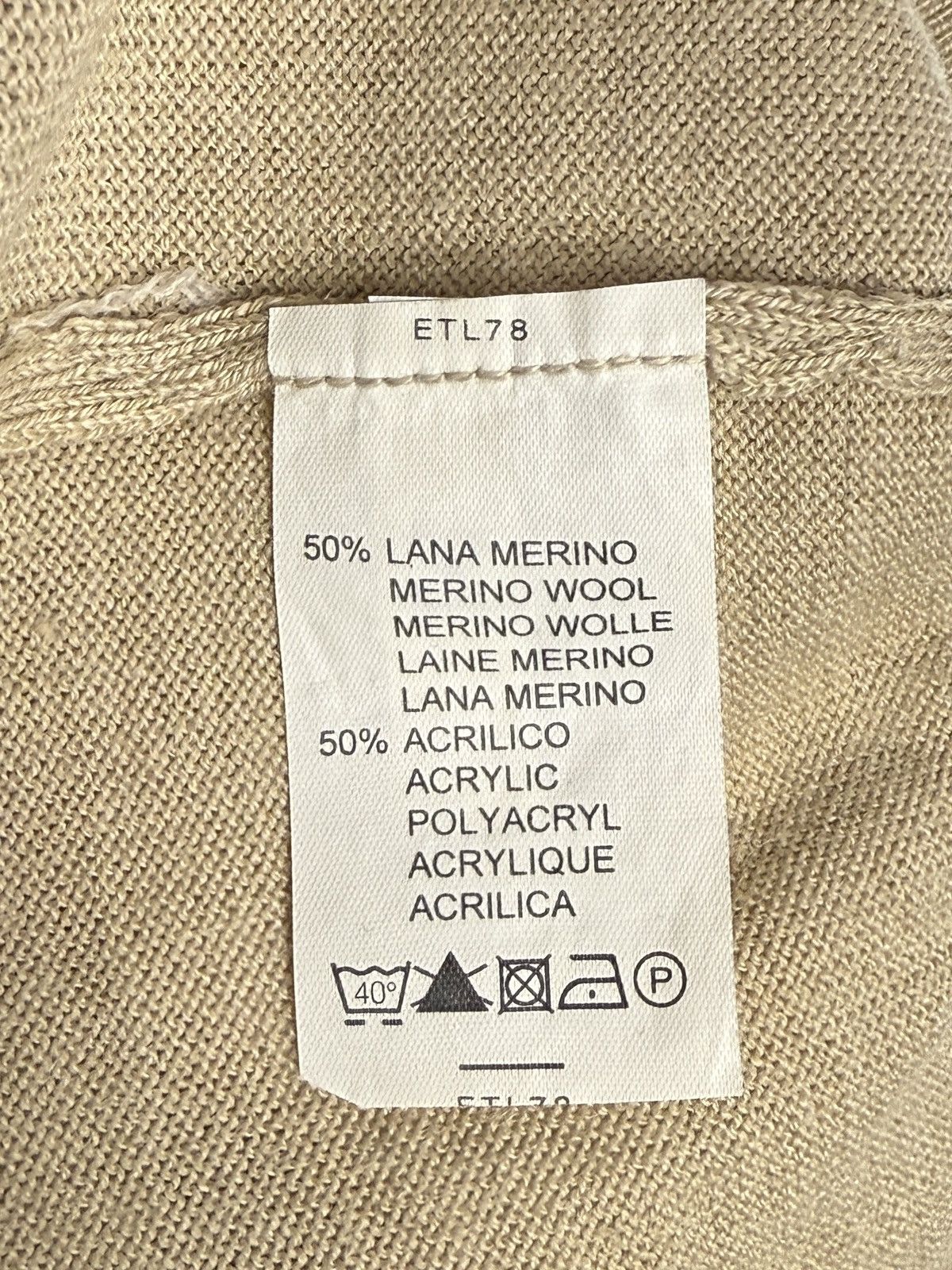 Other Provenzale Napoli Beige Wool Acrylic Blend Crewneck Sweater Size US L / EU 52-54 / 3 - 7 Thumbnail