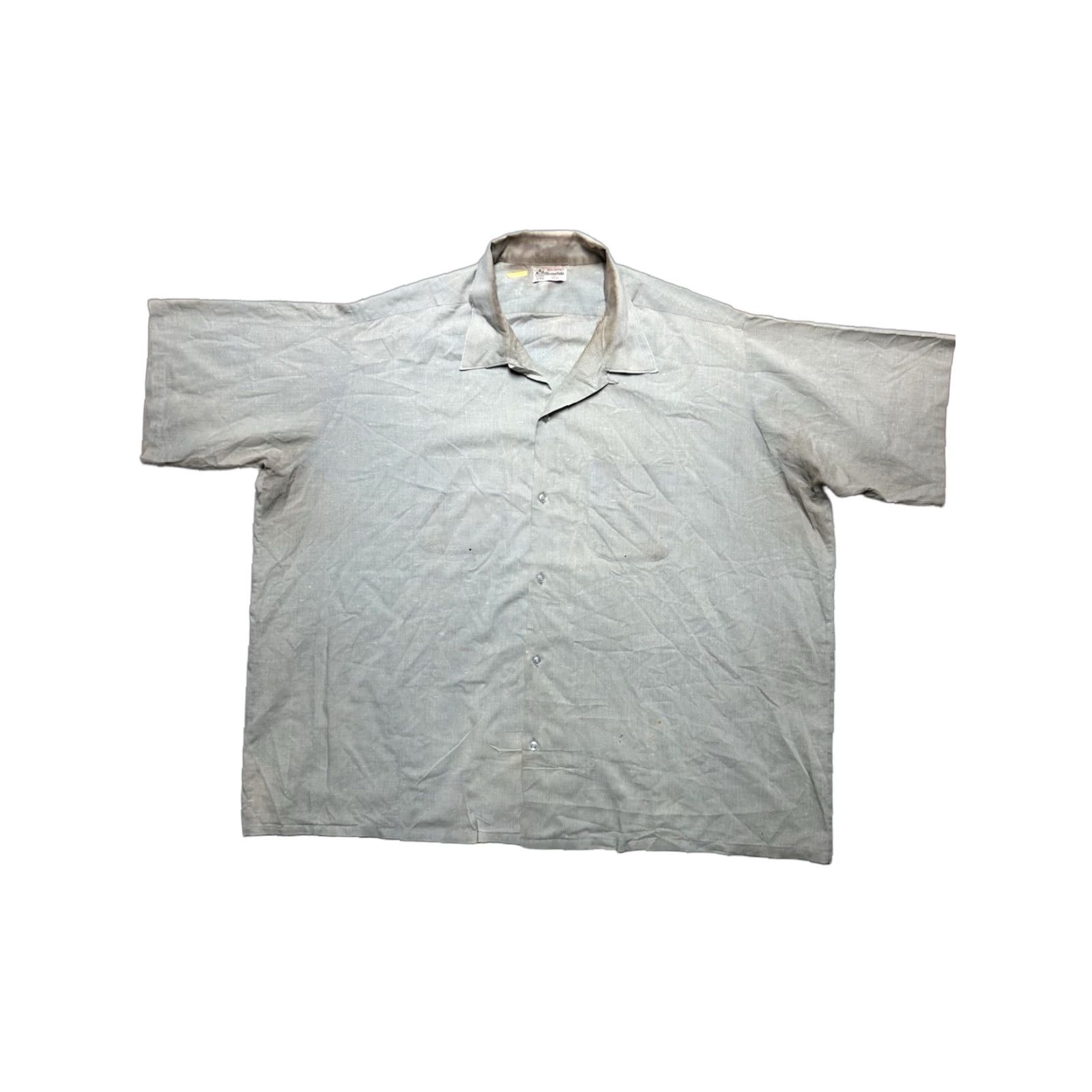 Vintage VINTAGE Rare 60s Shirt Button-Up Short Sleeve Rockabilly 3XL Gray Collared Size US XXL / EU 58 / 5 - 1 Thumbnail