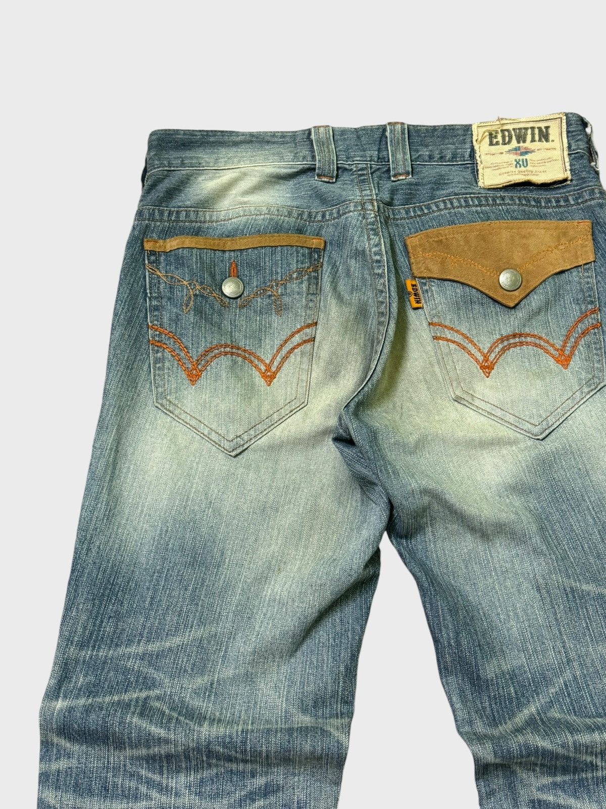 Edwin FLARED VINTAGE EDWIN CLAW MARK MUD WASH JEANS VERY RARE Size US 34 / EU 50 - 11 Thumbnail