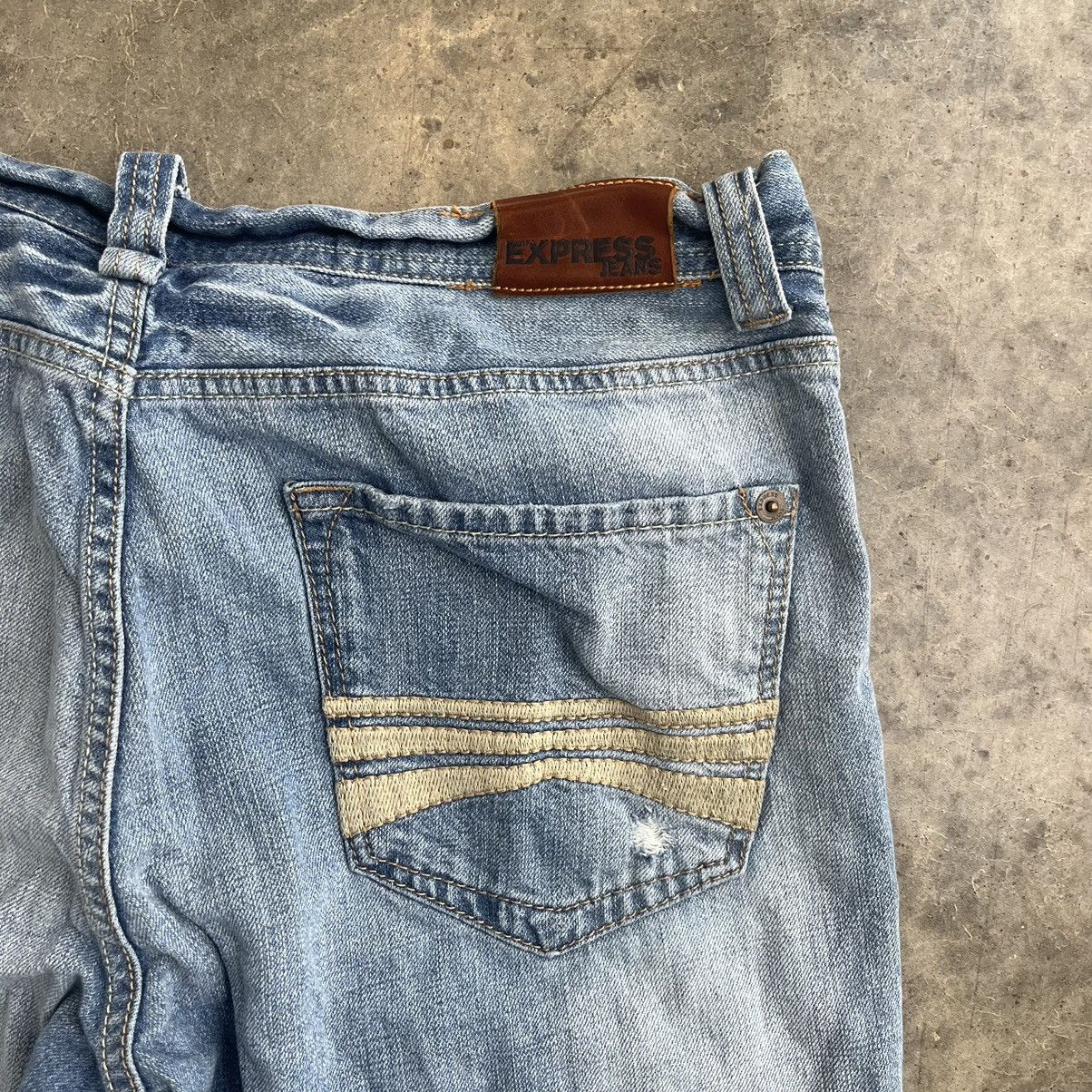 Diesel × Vintage Y2K Express Denim Cowboy Embroidered Skater Straight 34x30 Size US 34 / EU 50 - 4 Thumbnail