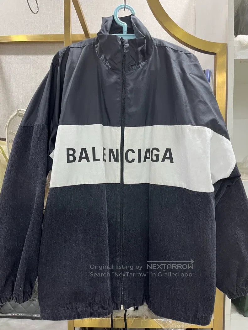 Balenciaga Balenciaga Black and White Patchwork Denim Jacket Size XS / US 0-2 / IT 36-38 - 2 Thumbnail