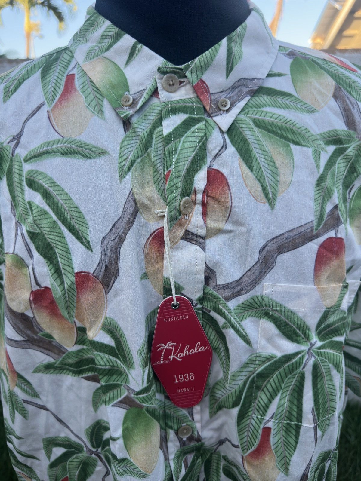 Other New Kahala Hawaiian Shirt Mango Mele Full Button Men's XXL Size US XXL / EU 58 / 5 - 3 Thumbnail
