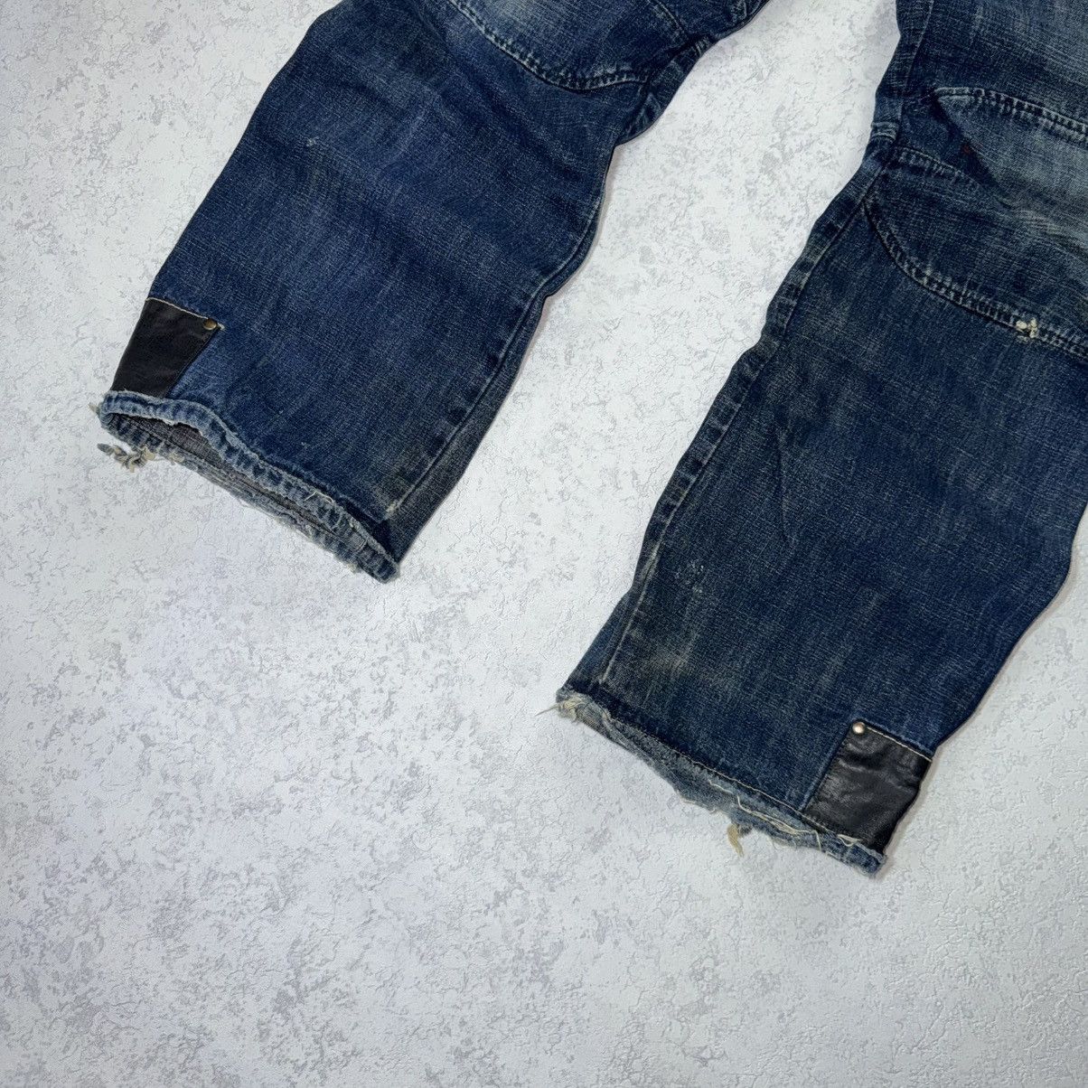 G-Star Vintage G Star Raw Elwood Workwear Distressed Jeans Leather Size US 31 - 2 Thumbnail