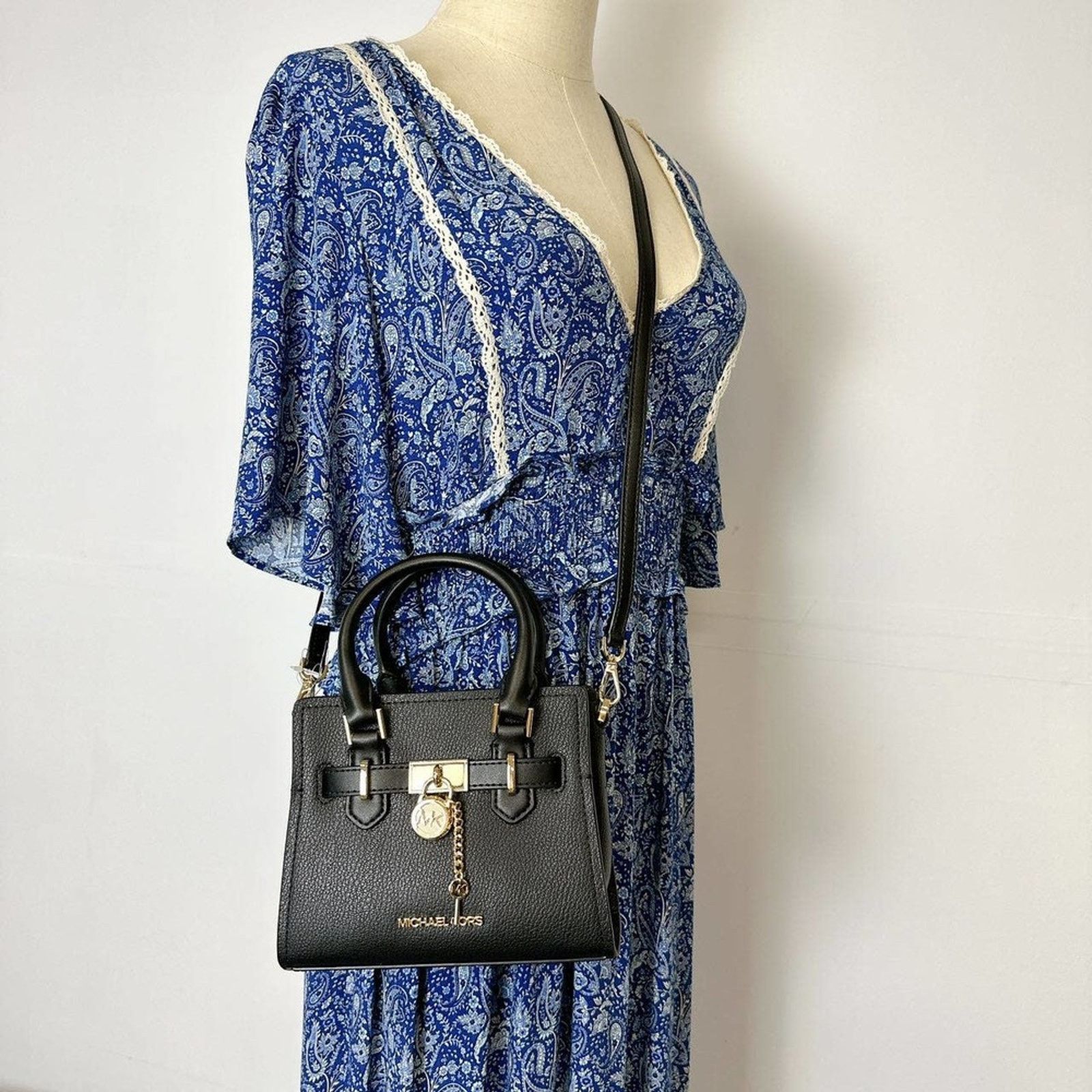 Michael Kors Michael Kors 35H3GHMC0L Hamilton XS Xbody Leather BLACK Size ONE SIZE - 1 Thumbnail