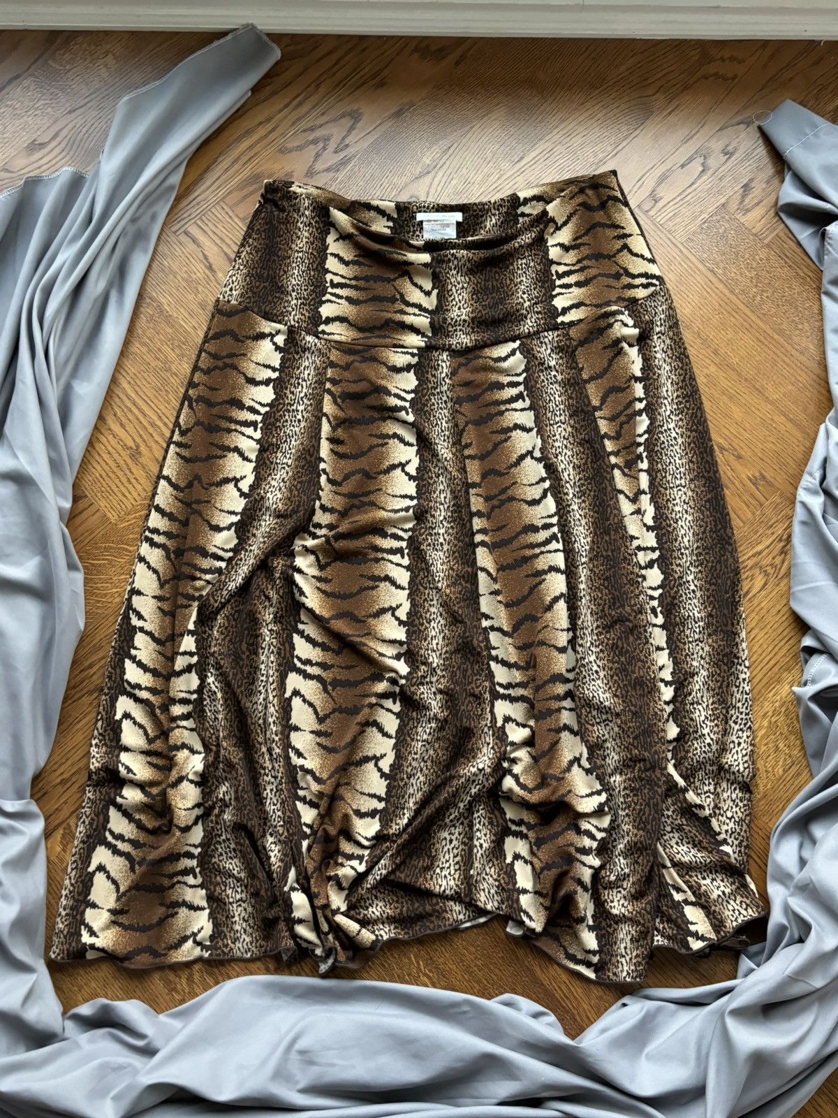 Sears × Vintage Vintage Cheetah Print Maxi Skirt Elastic Stretch Leopard Size 38" / US 16 / IT 52 - 8 Thumbnail