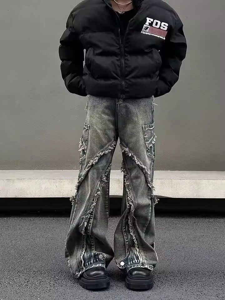 Jean Akimoto x Akira Baggy Light Wash Wide Leg Denim Jeans Size US 28 / EU 44 - 3 Thumbnail