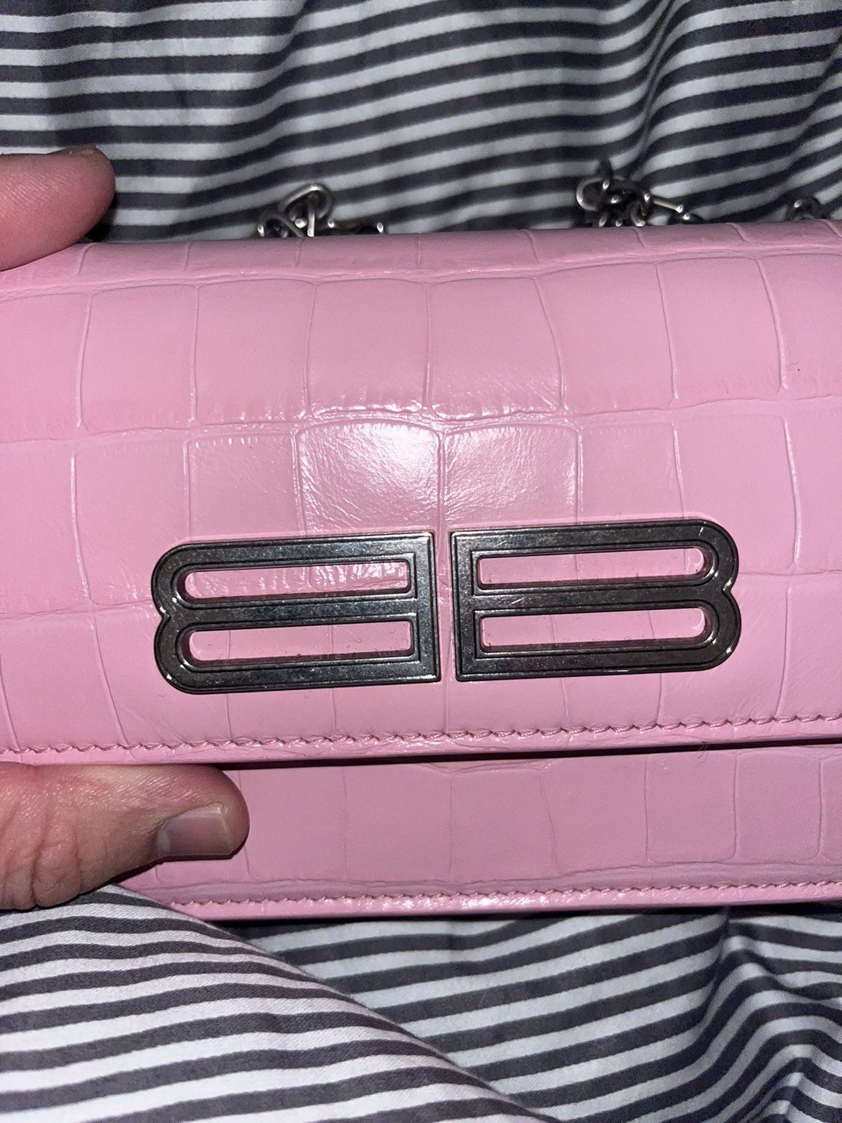 Balenciaga Pink Crocodile Leather Bag Size ONE SIZE - 6 Thumbnail