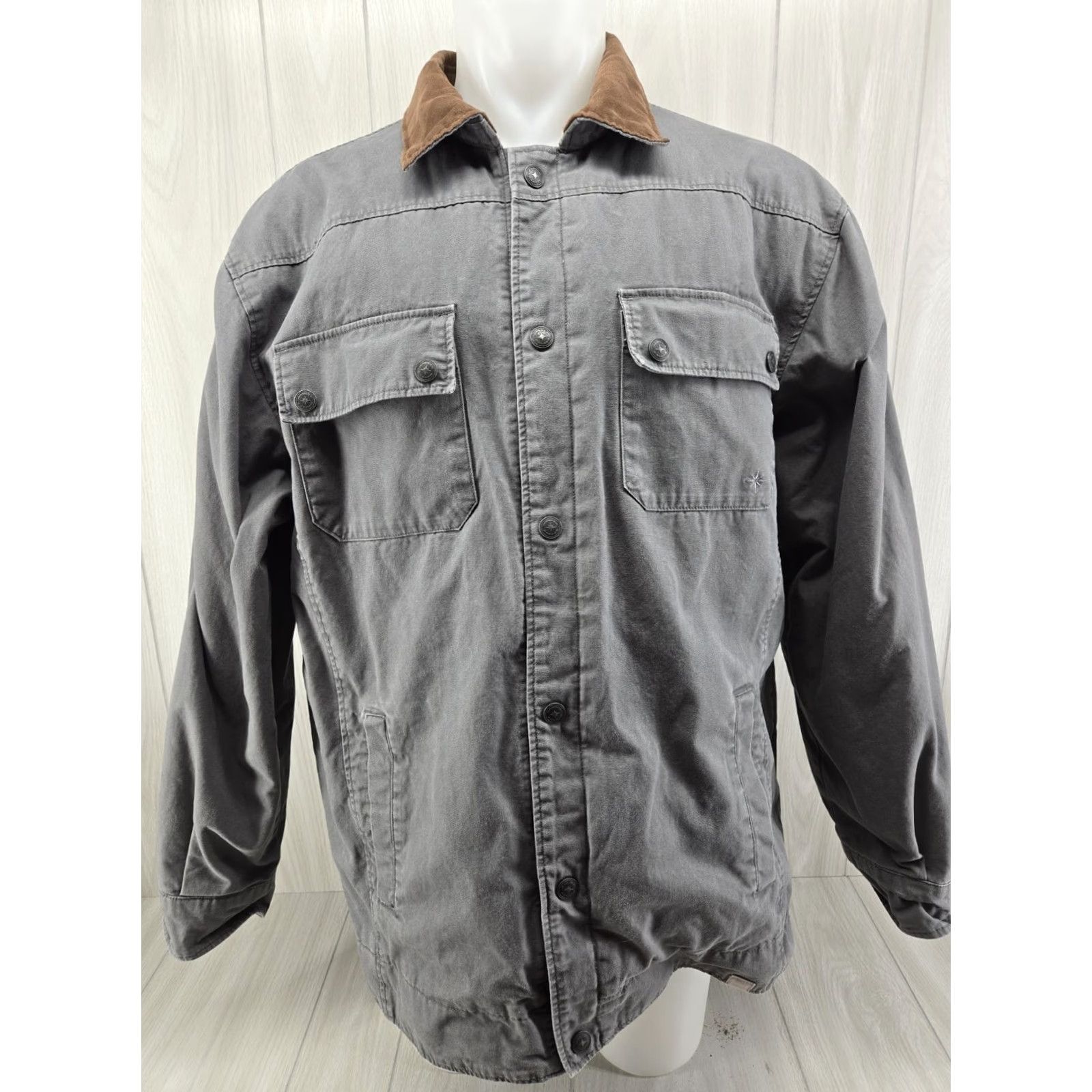 Vintage Polaris Jacket Gray 2XL Snaps Cotton Plaid Men Regular Coat Buttoned Front Size US XXL / EU 58 / 5 - 2 Thumbnail