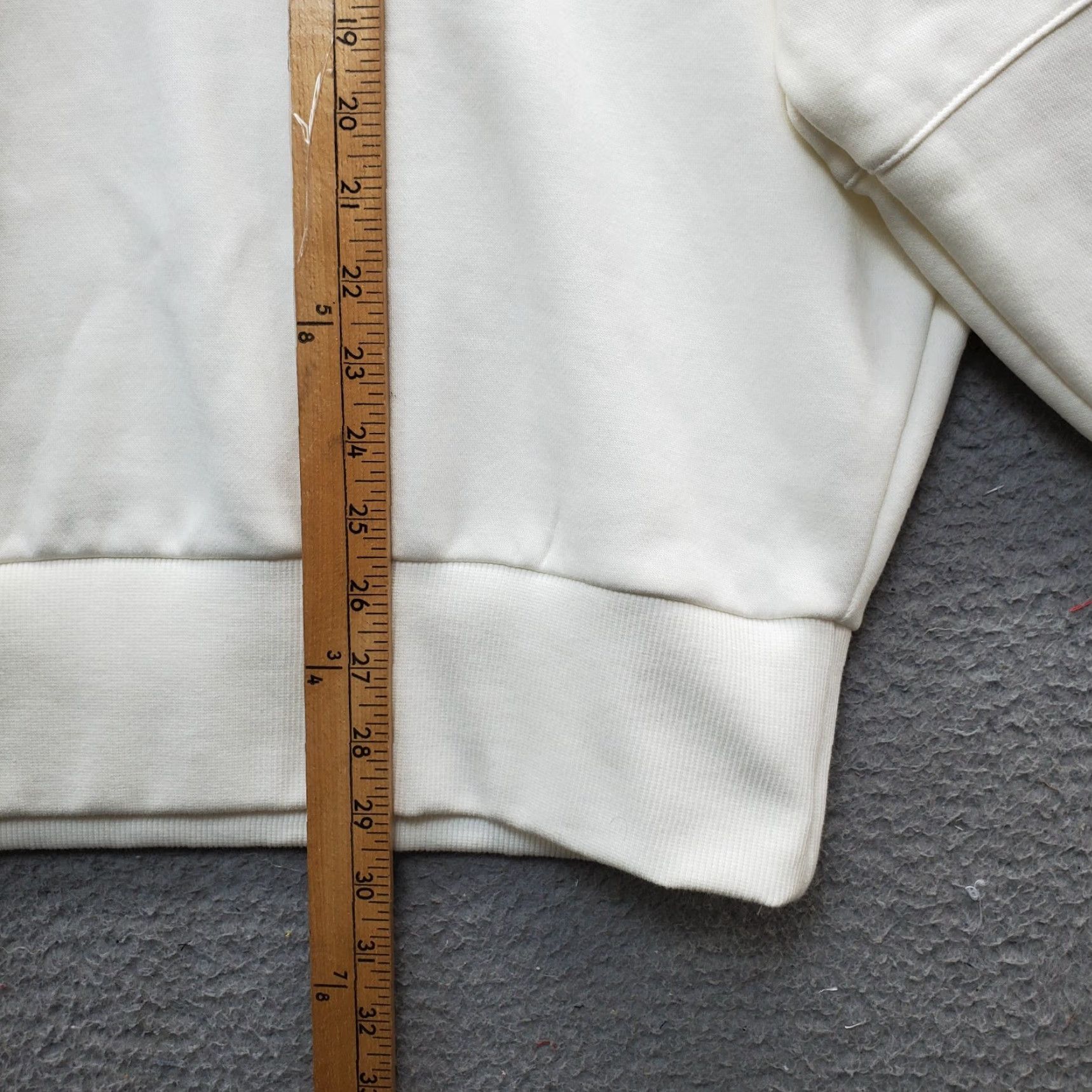 Reebok Reebok Hoodie Mens Large White Ribbed Hem & Cuff Drop Shoulder Sleeve Pullover Size US L / EU 52-54 / 3 - 3 Thumbnail