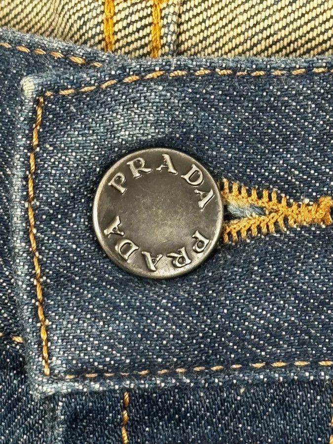 Prada 2000s Prada Tapered Fit Navy Brut Regular Denim Jeans Size US 32 / EU 48 - 8 Thumbnail