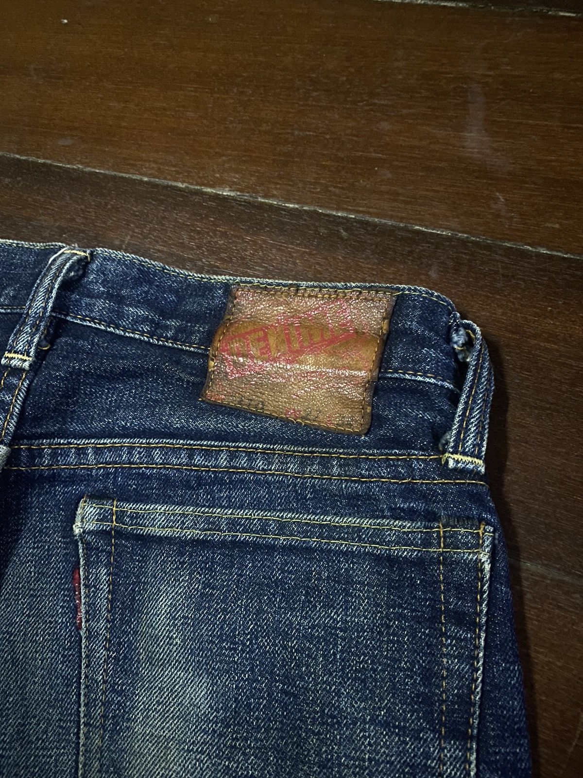Denime Denime XX Leather Patch Selvedge Jeans mud wash clawmark Size 28" / US 6 / IT 42 - 15 Thumbnail