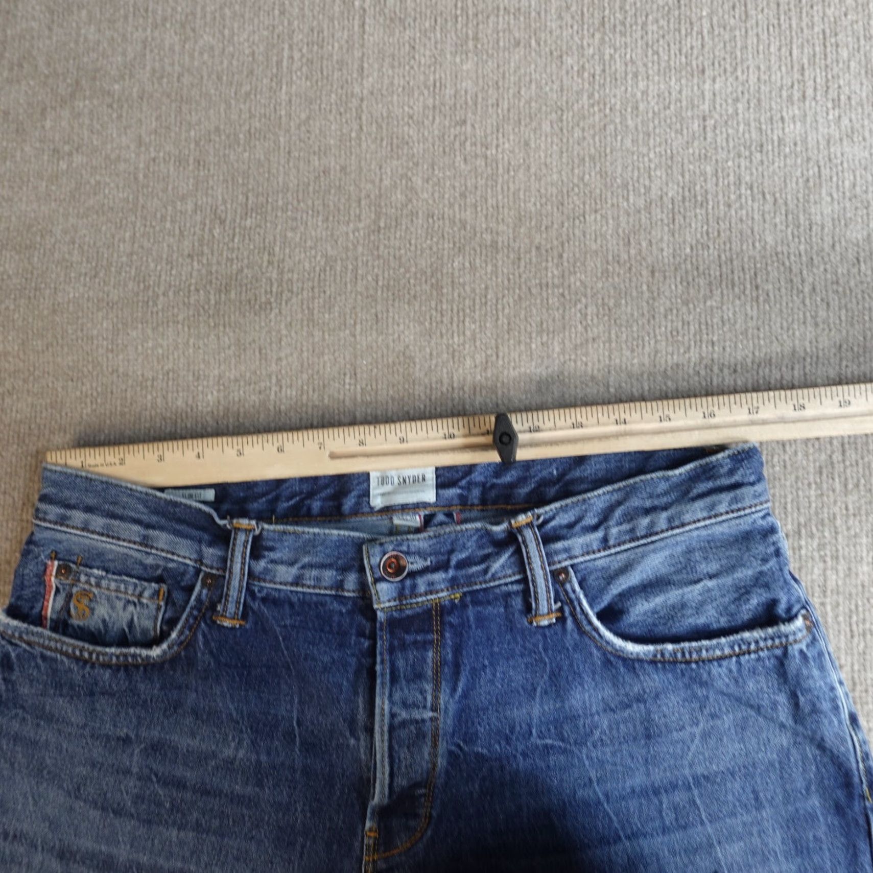 Todd Snyder **Mens Todd Snyder Blue American Selvedge Denim Slim Fit Jeans 34x29** User: **Todd Snyder Mens Blue American Selvedge Denim Slim Fit Jeans 34x29** Size US 34 / EU 50 - 5 Thumbnail