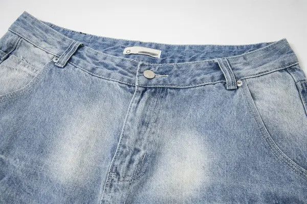 Japanese Brand VIBE Retro street gradient washed old punk denim shorts Size US 32 / EU 48 - 3 Thumbnail
