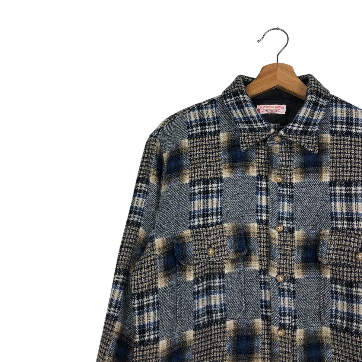 Japanese Brand 📌Vintage Shirt Jacket Tartan Design Neyries Wear Checked Size US L / EU 52-54 / 3 - 8 Thumbnail