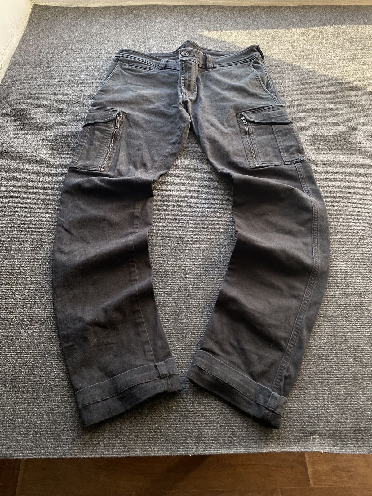 Diesel 🔥Opium Punk Diesel cargo black faded opium pants Size US 33 - 1 Thumbnail