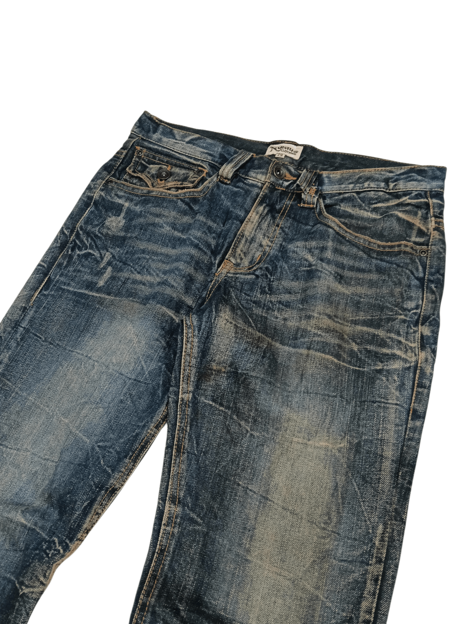 Seditionaries 💥 Nylous Clothing Mudwash Flared Denim 💥 Size US 33 - 2 Thumbnail
