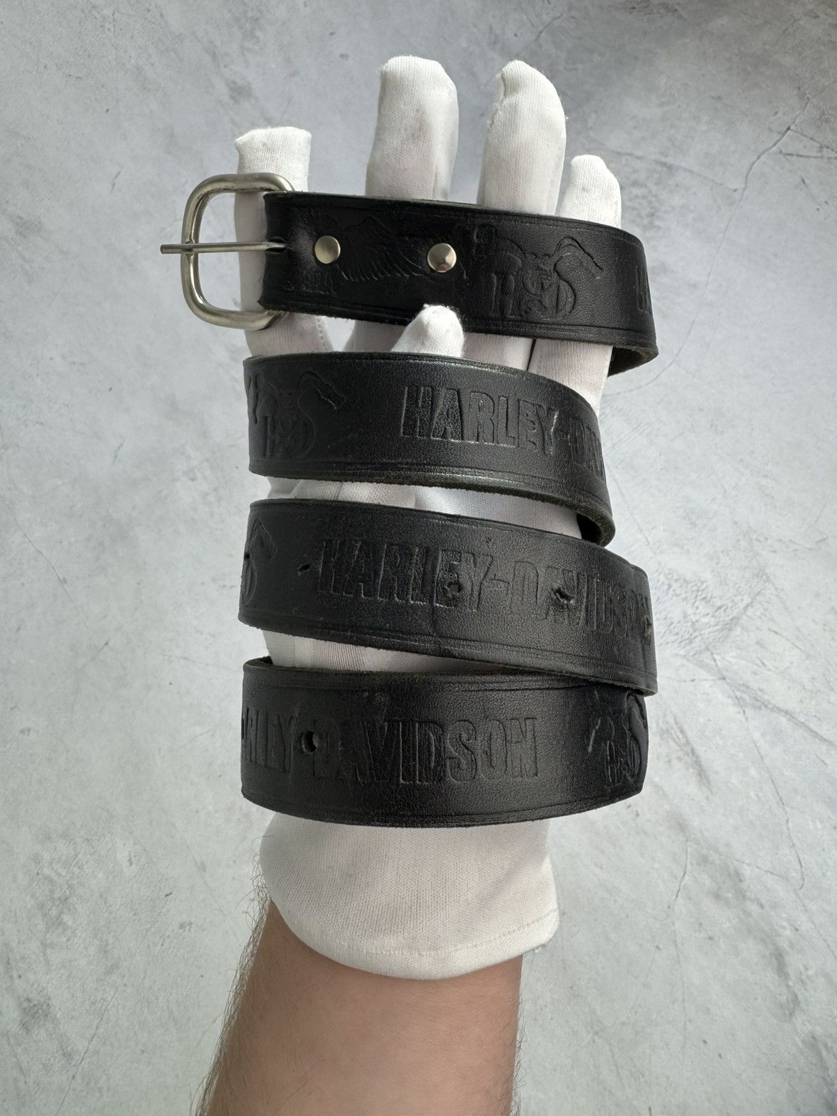 Harley Davidson Harley Davidson Leather Black Belt Size ONE SIZE - 3 Thumbnail