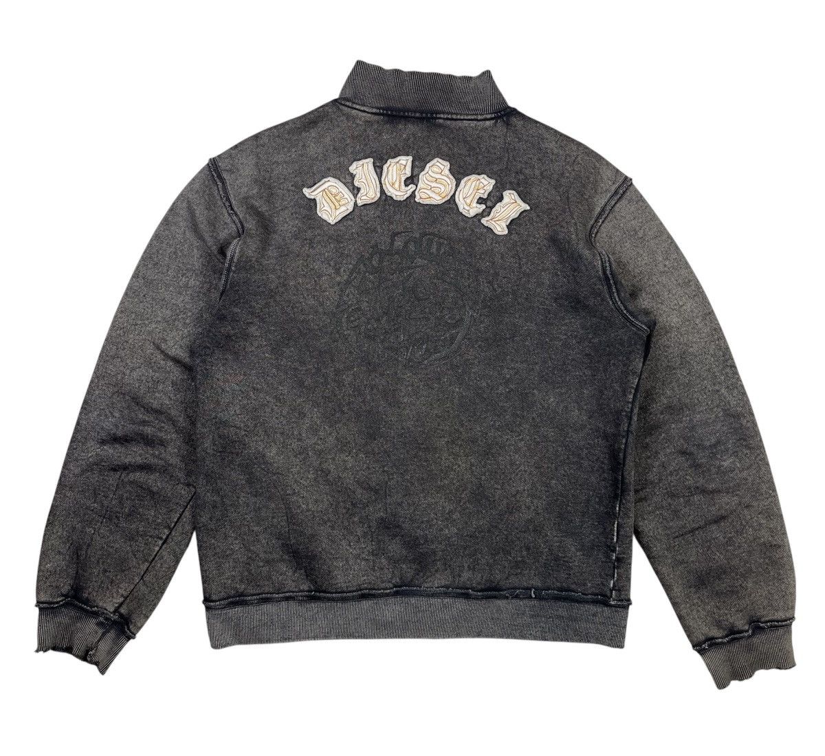 Diesel × Vintage Diesel Avant Garde Y2K Vintage Sweater Japanese Grey Size US XXL / EU 58 / 5 - 5 Thumbnail