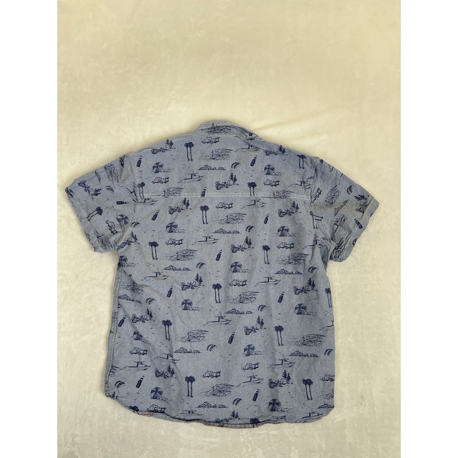 Other Iron And Resin Wave Pattern Hawaiian Shirt Medium Button Up Size US M / EU 48-50 / 2 - 6 Thumbnail