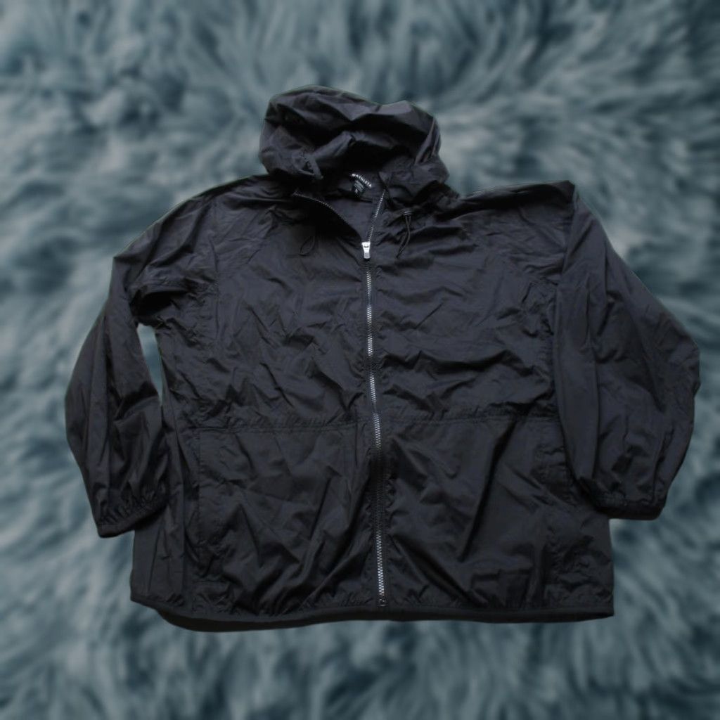 Athleta Jacket Womens XL Black Superset Hooded Full Zip Windbreaker Lightweight