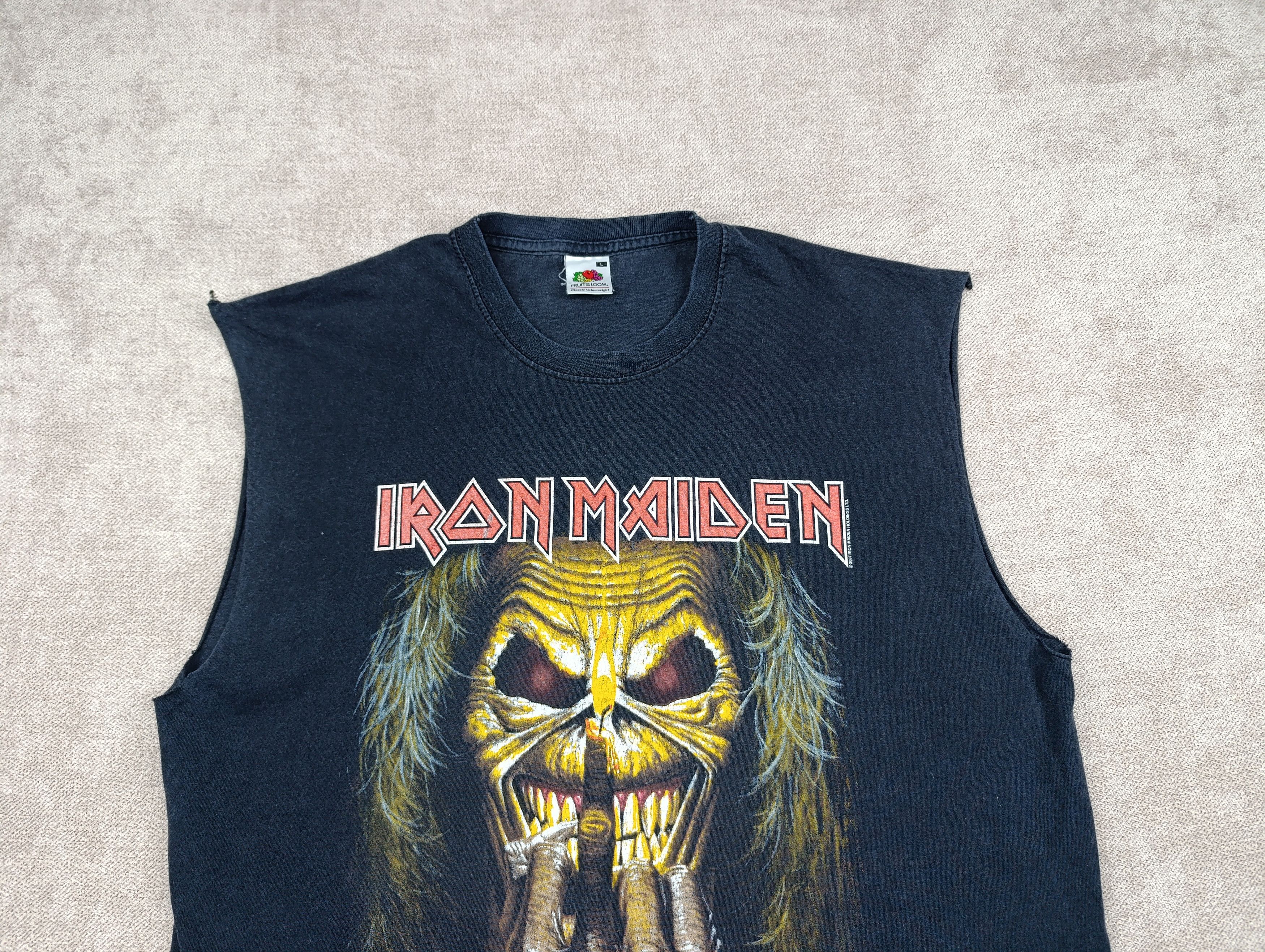 Iron Maiden 2007 VINTAGE IRON MAIDEN EDDIE CANDLE FINGER TEE SHIRT Size US L / EU 52-54 / 3 - 2 Thumbnail