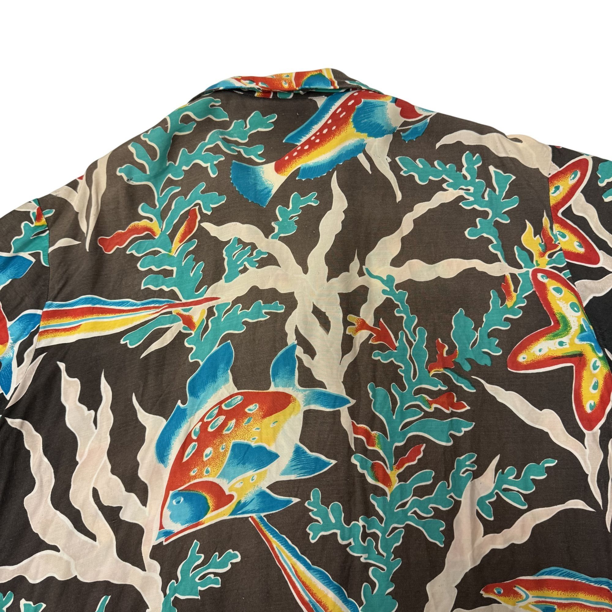 Kennington Ltd. Vtg Kennington Neon RAINBOW Tropical FISH Hawaiian Shirt Size US L / EU 52-54 / 3 - 13 Thumbnail