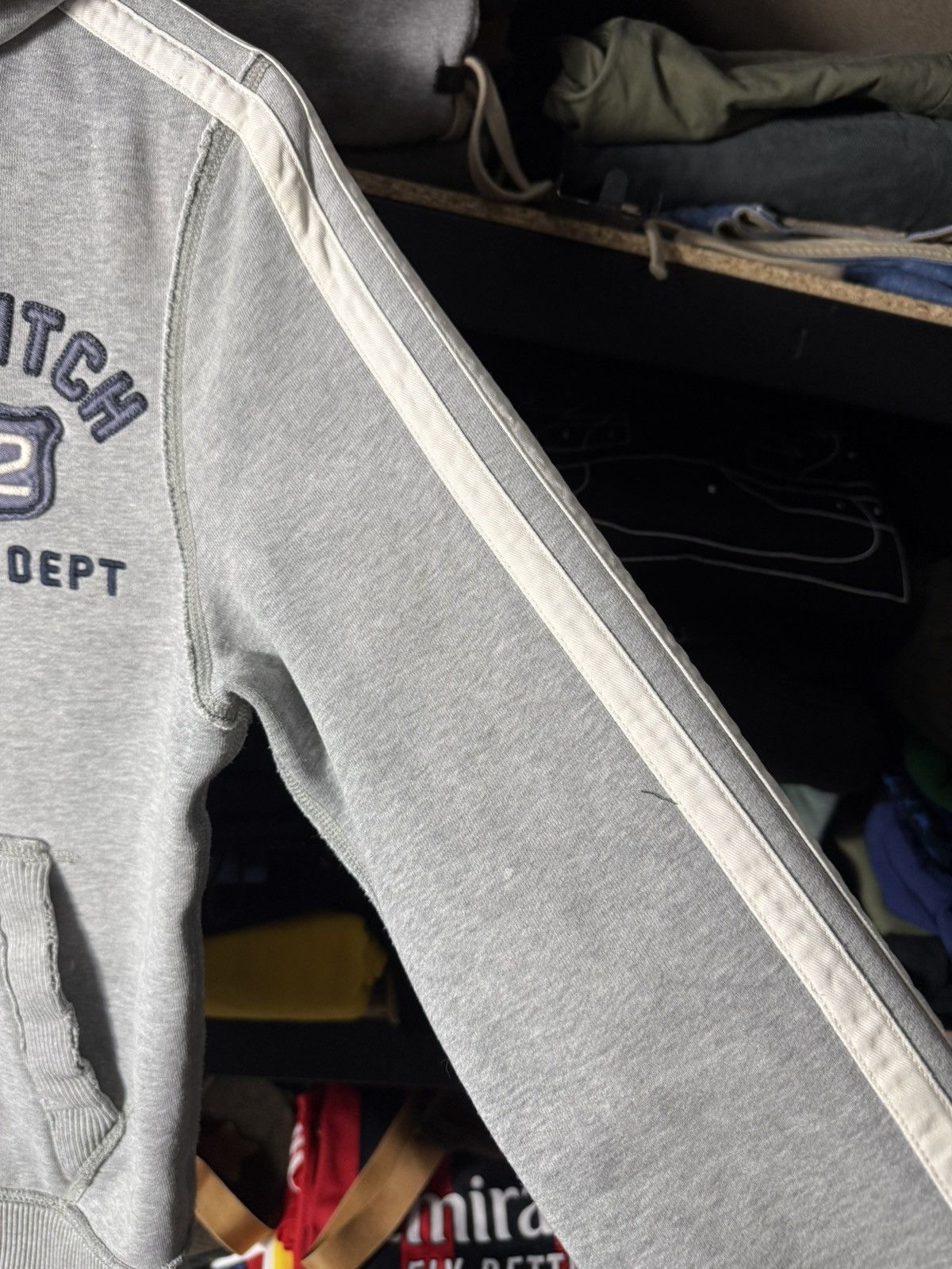 Abercrombie & Fitch Vintage Abercrombie & Fitch Distressed Zip Hoodie Y2K Grey Size US S / EU 44-46 / 1 - 11 Thumbnail