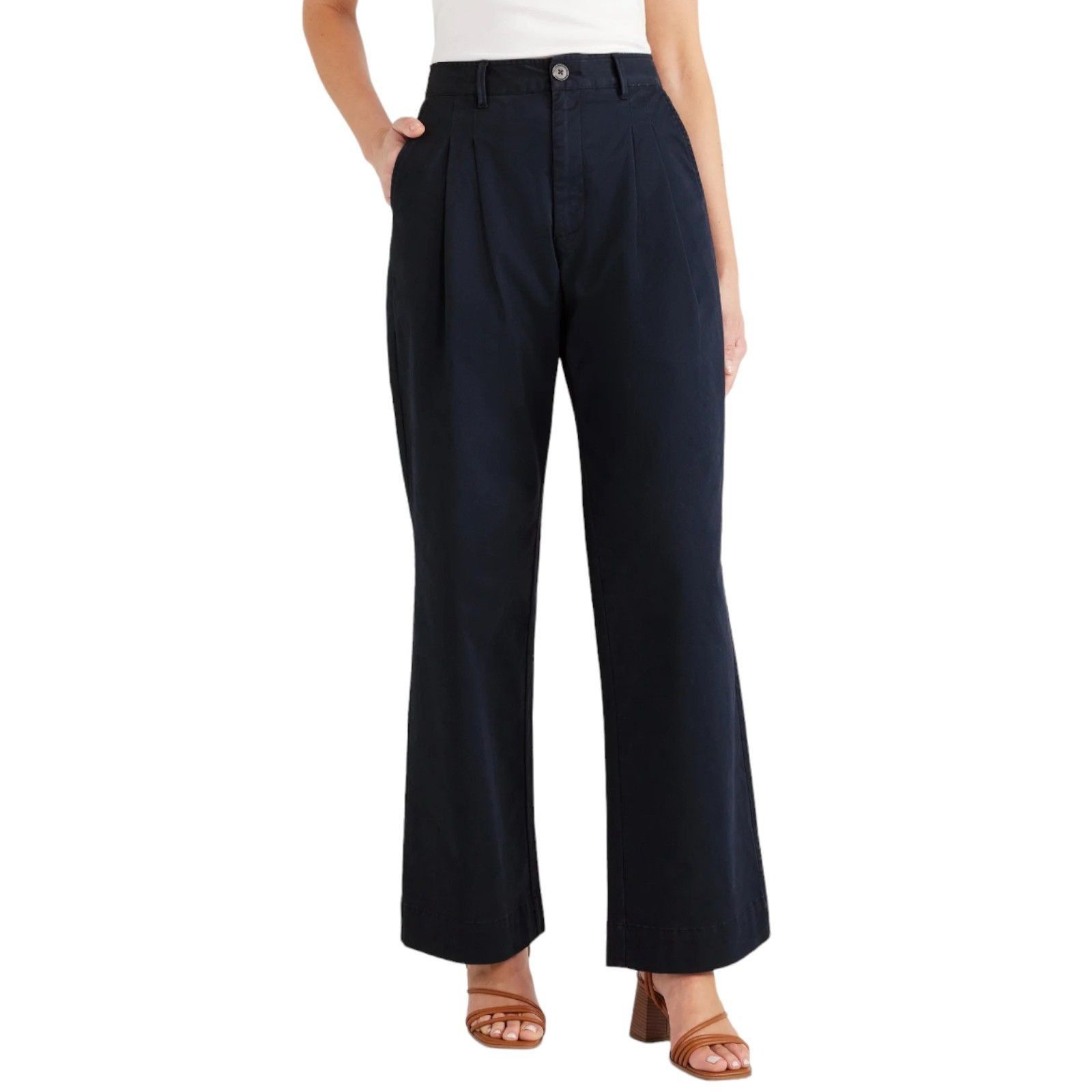 Other Free Assembly - Women's Wide Leg Chino Pants - Blue - 8 Size 30" / US 8 / IT 44 - 1 Thumbnail